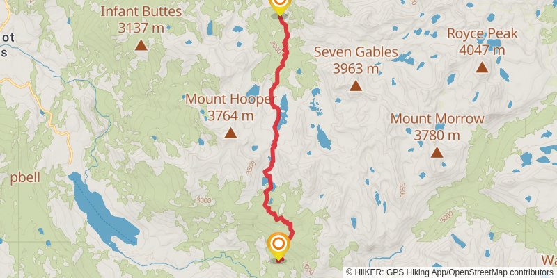 Pacific Crest Trail - Central California stage 21 Map