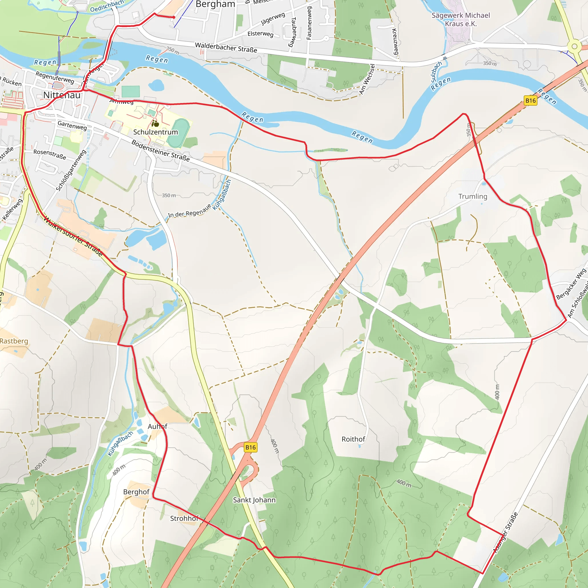 Obererpfalzweg and Bodenstein mobile static map