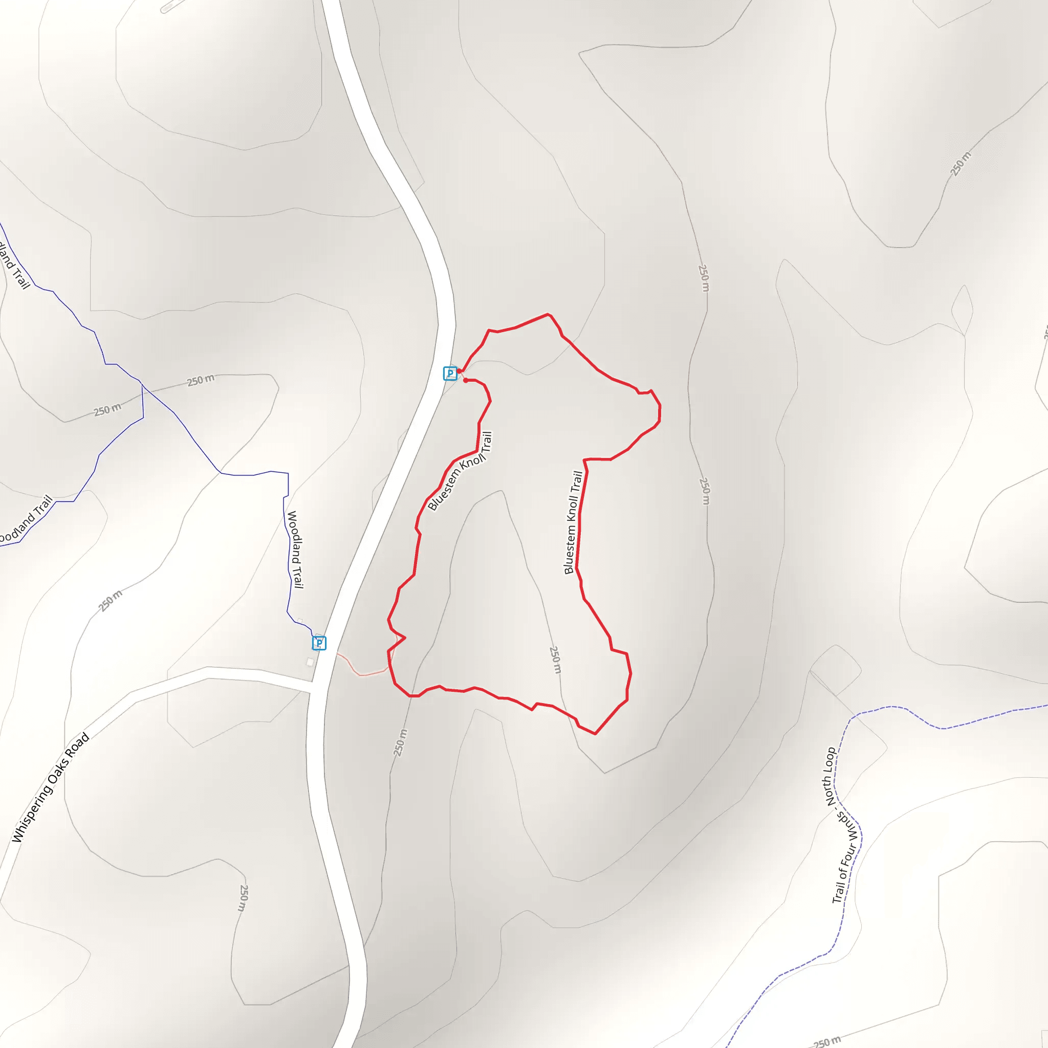 Bluestem Knoll Loop Trail mobile static map