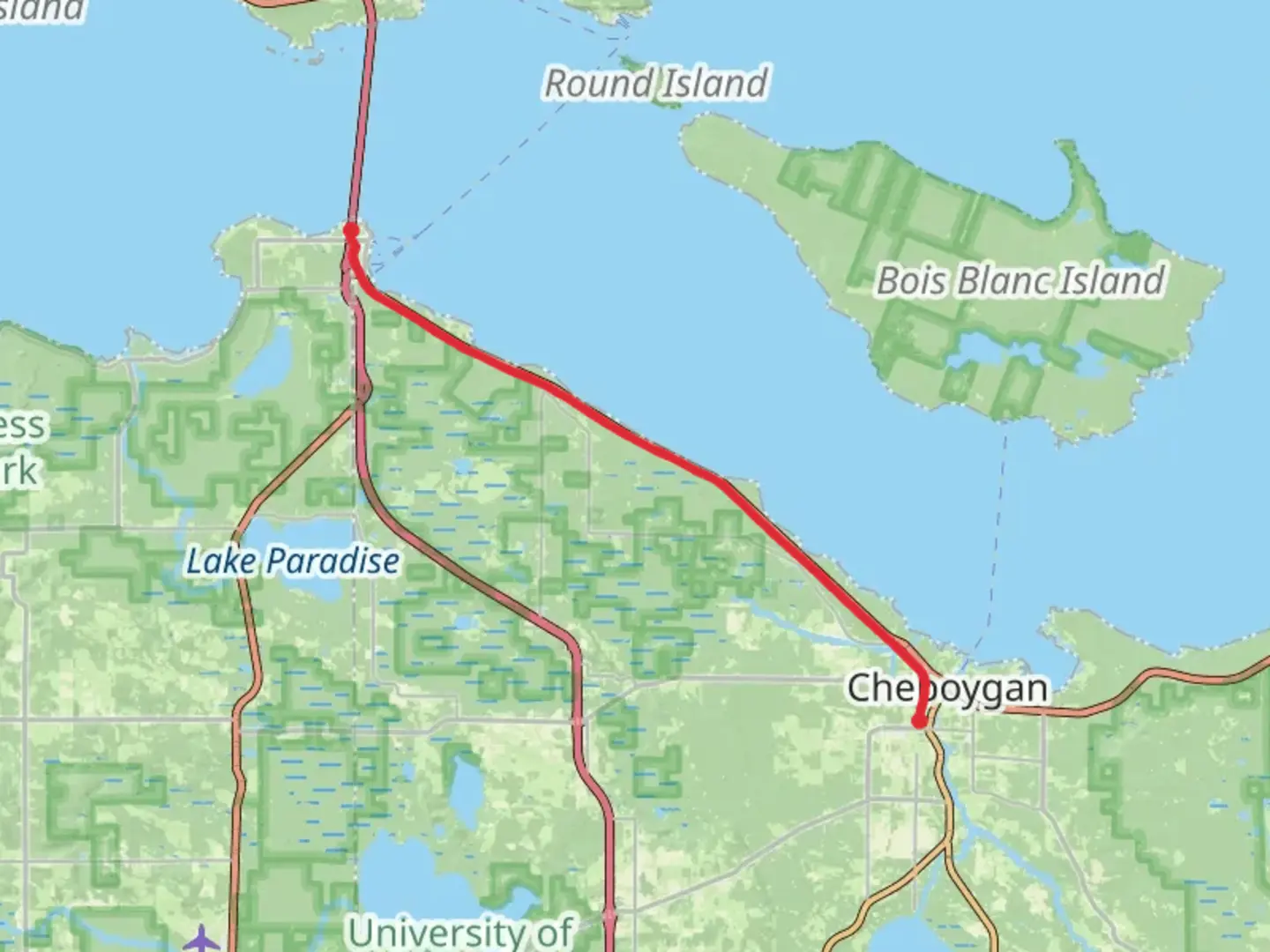 An image depicting the trail Iron Belle and North Central State Trail and its surrounding area.