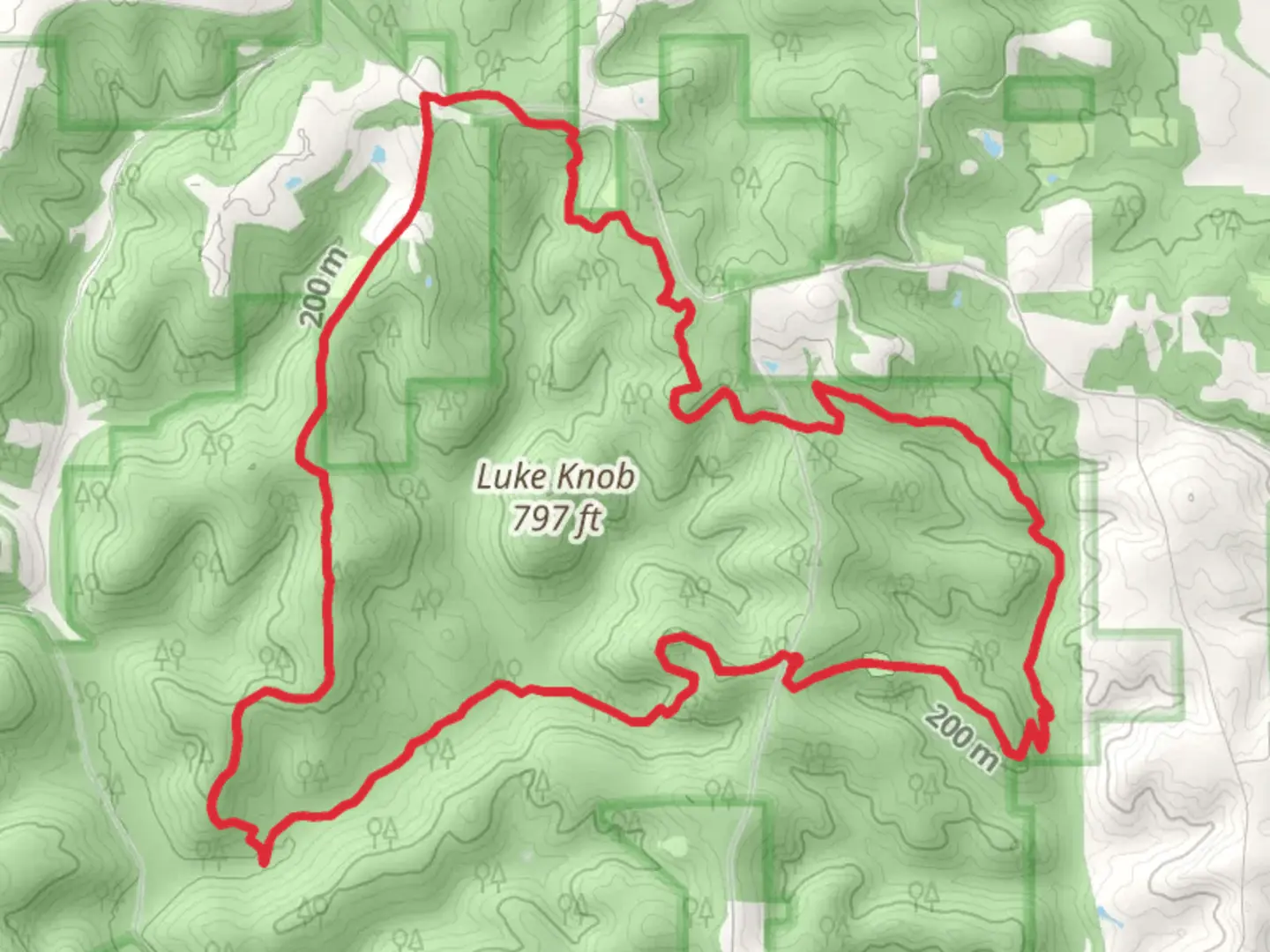 An image depicting the trail Shirley Creek Loop Trail and its surrounding area.