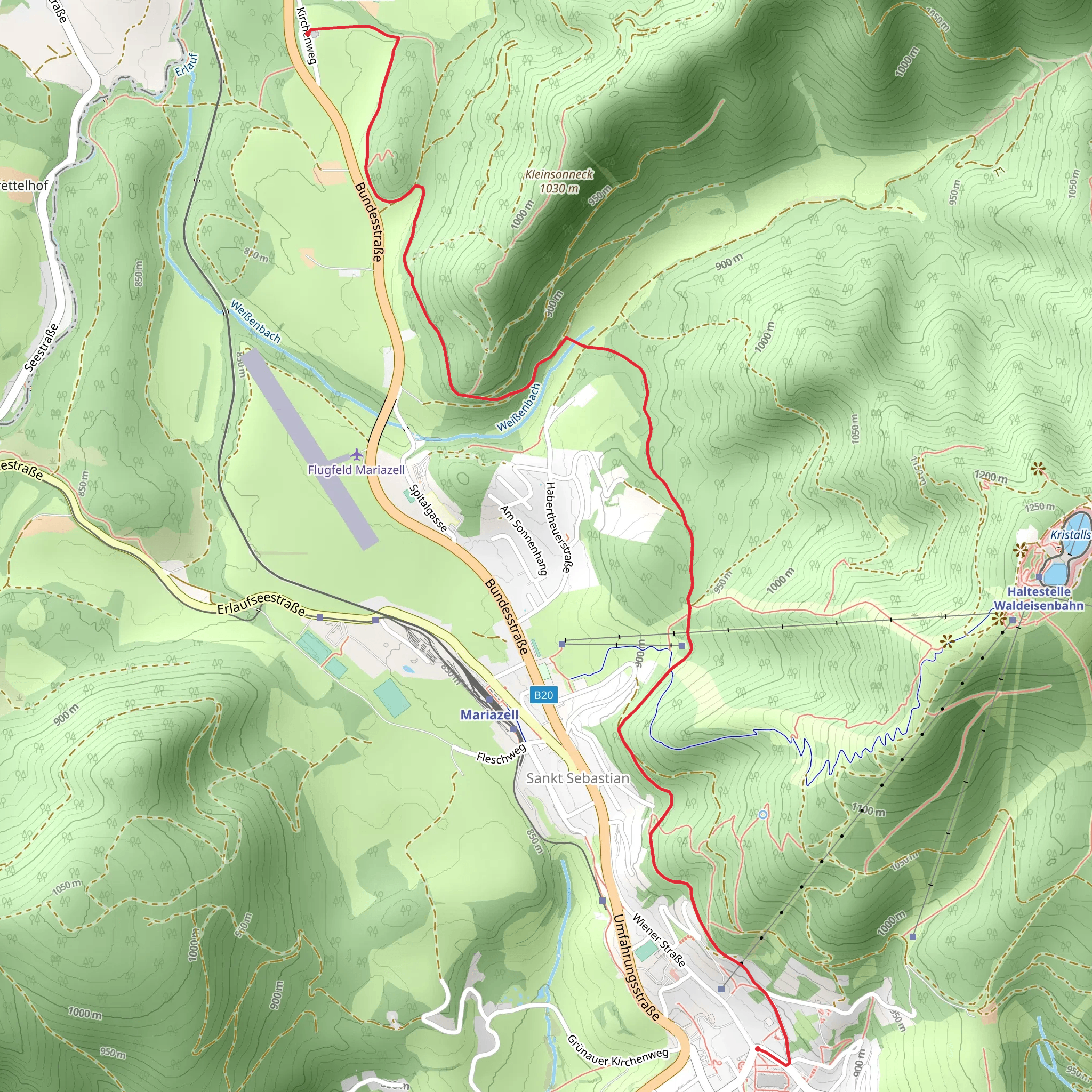 Rosary Way mobile static map