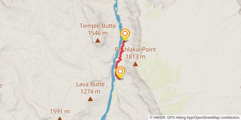 Beamer Trail via Tanner Trail stage 3 Map