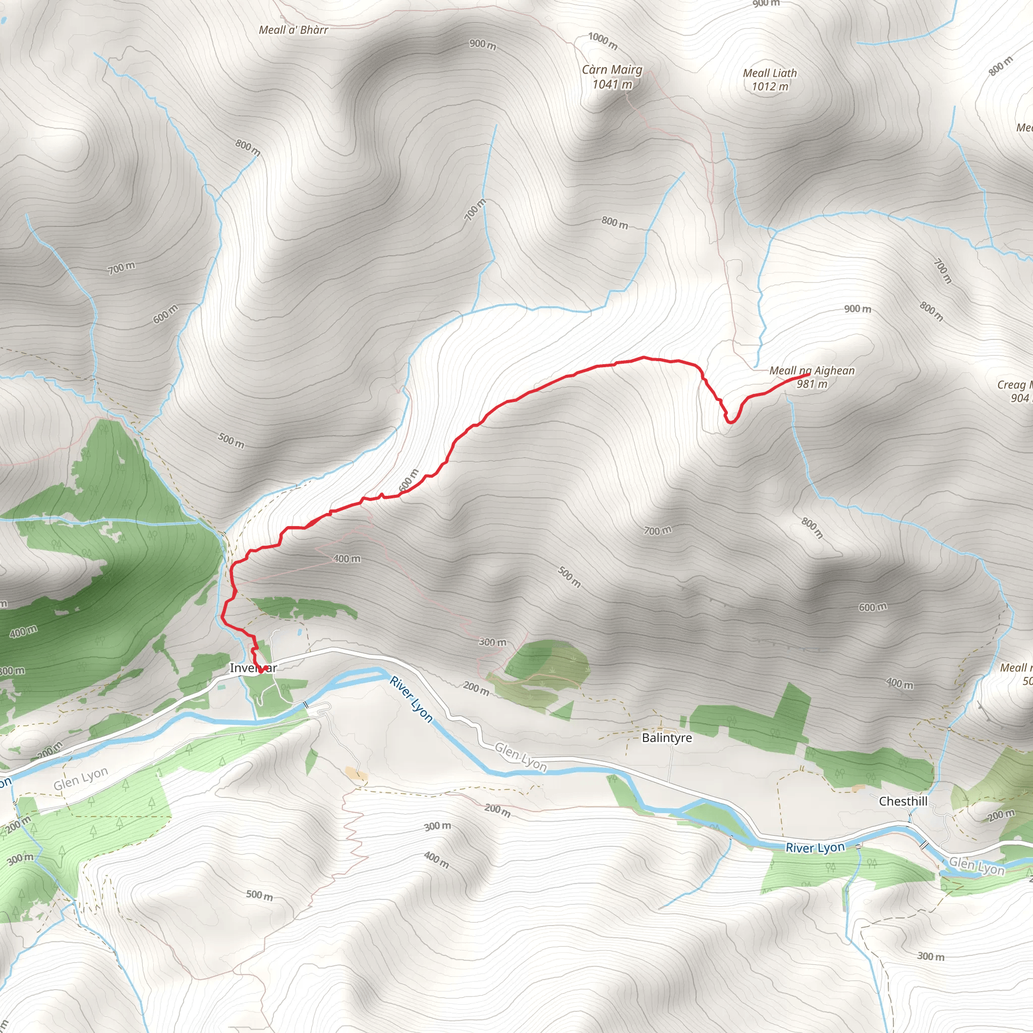 Meall Na Aighean mobile static map