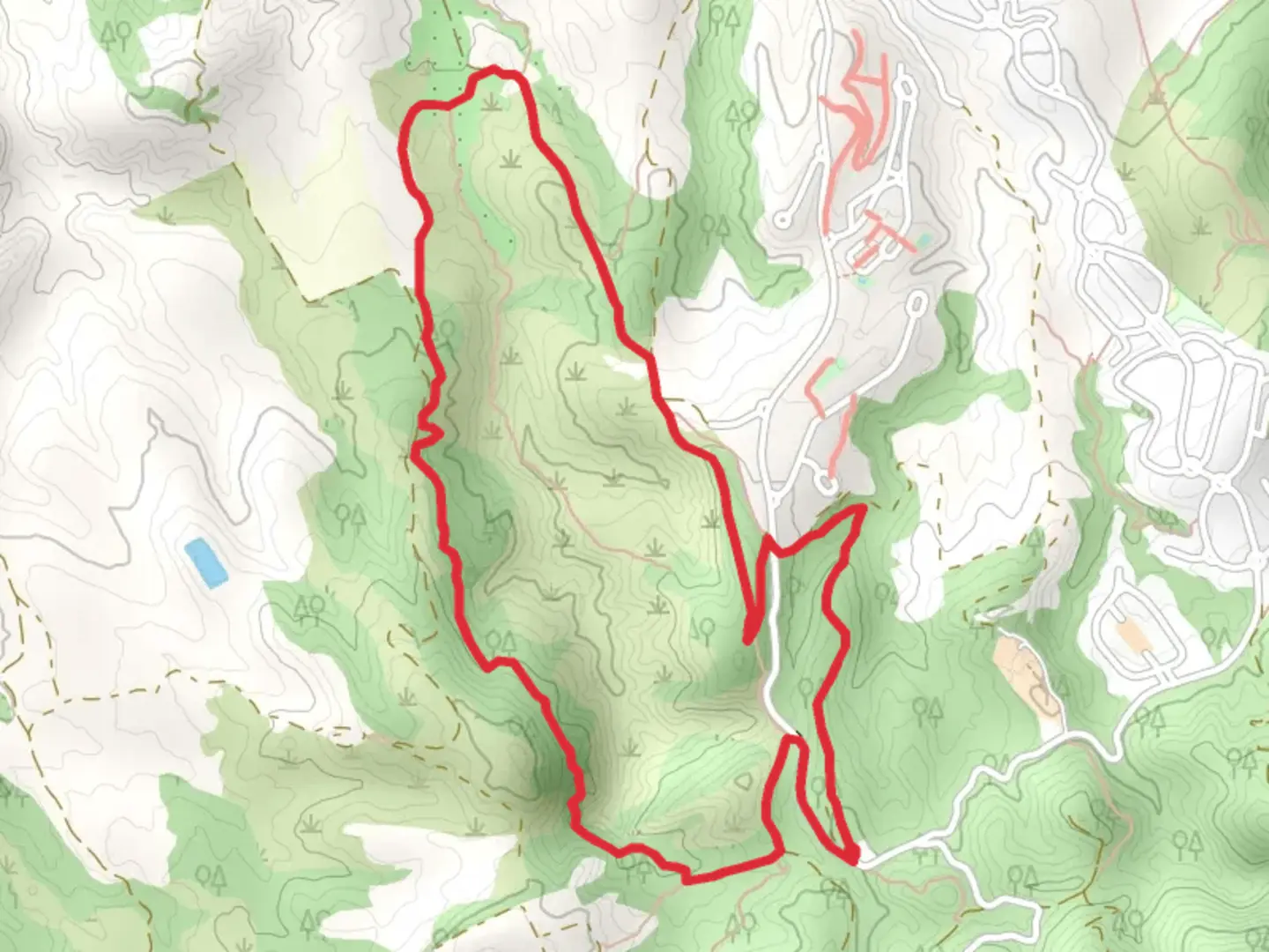 An image depicting the trail White Ravine Trail PR MU 52 and its surrounding area.