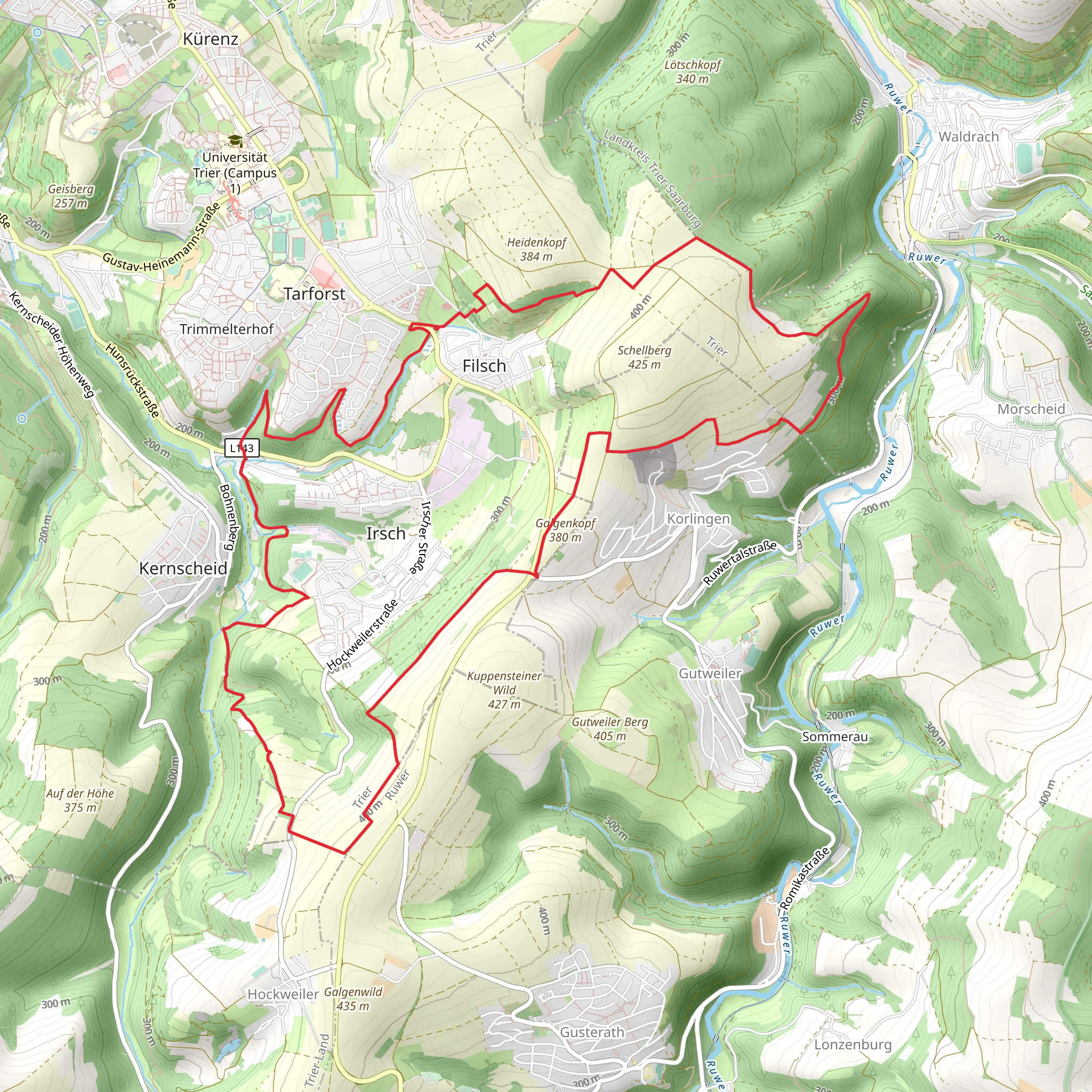 Irsch Loop mobile static map