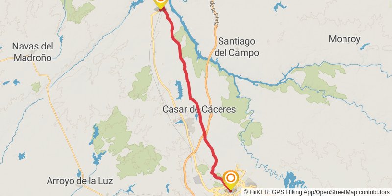 Via de la Plata stage 16 Map