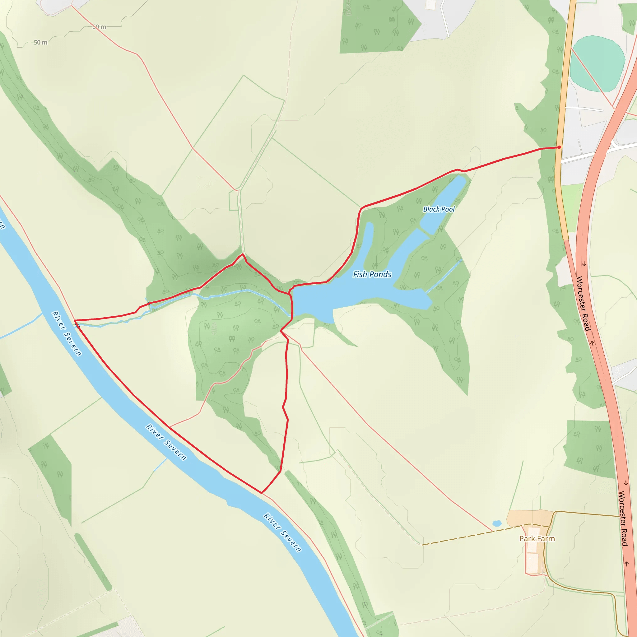 Fish Ponds Loop mobile static map