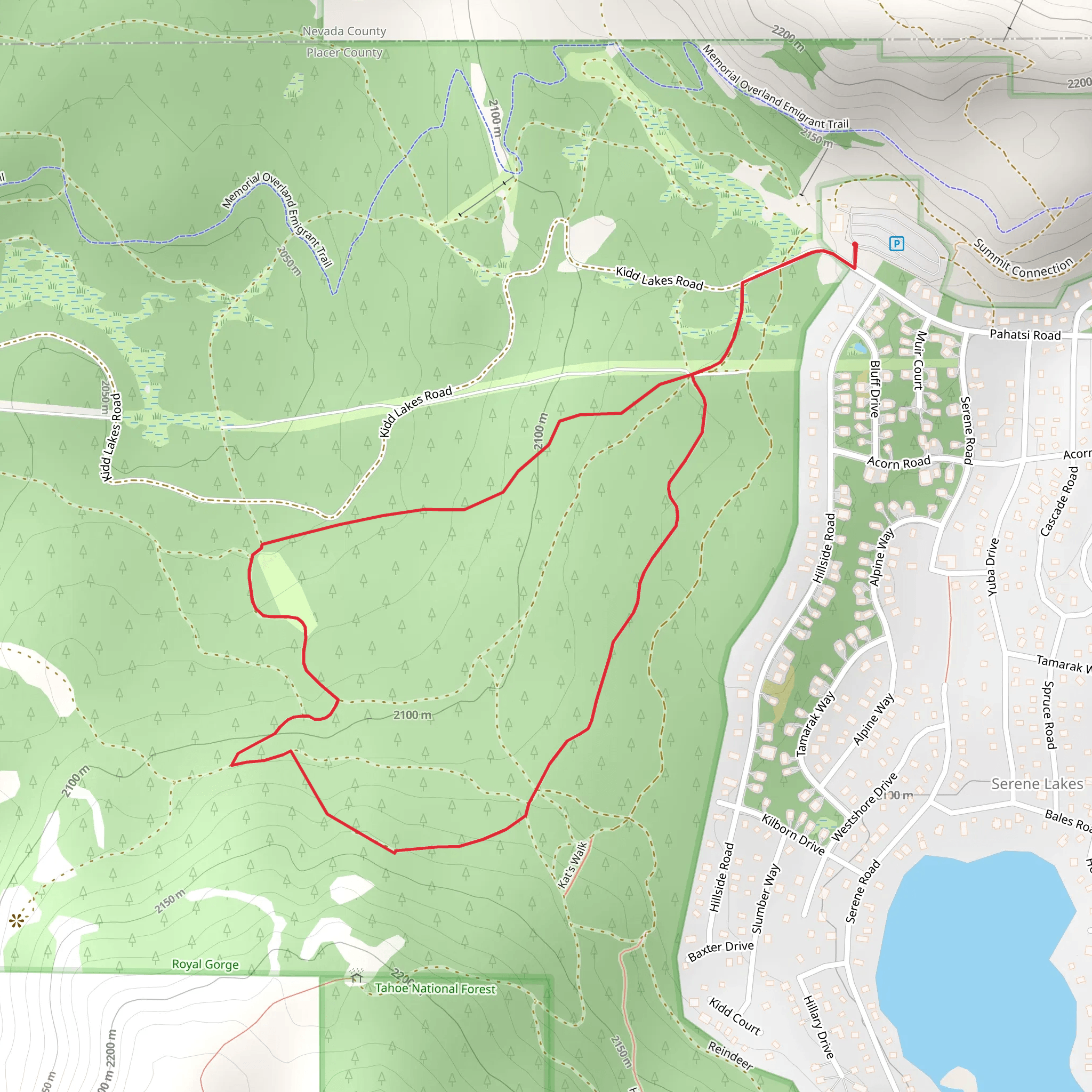 Kidd Lakes Road Loop mobile static map