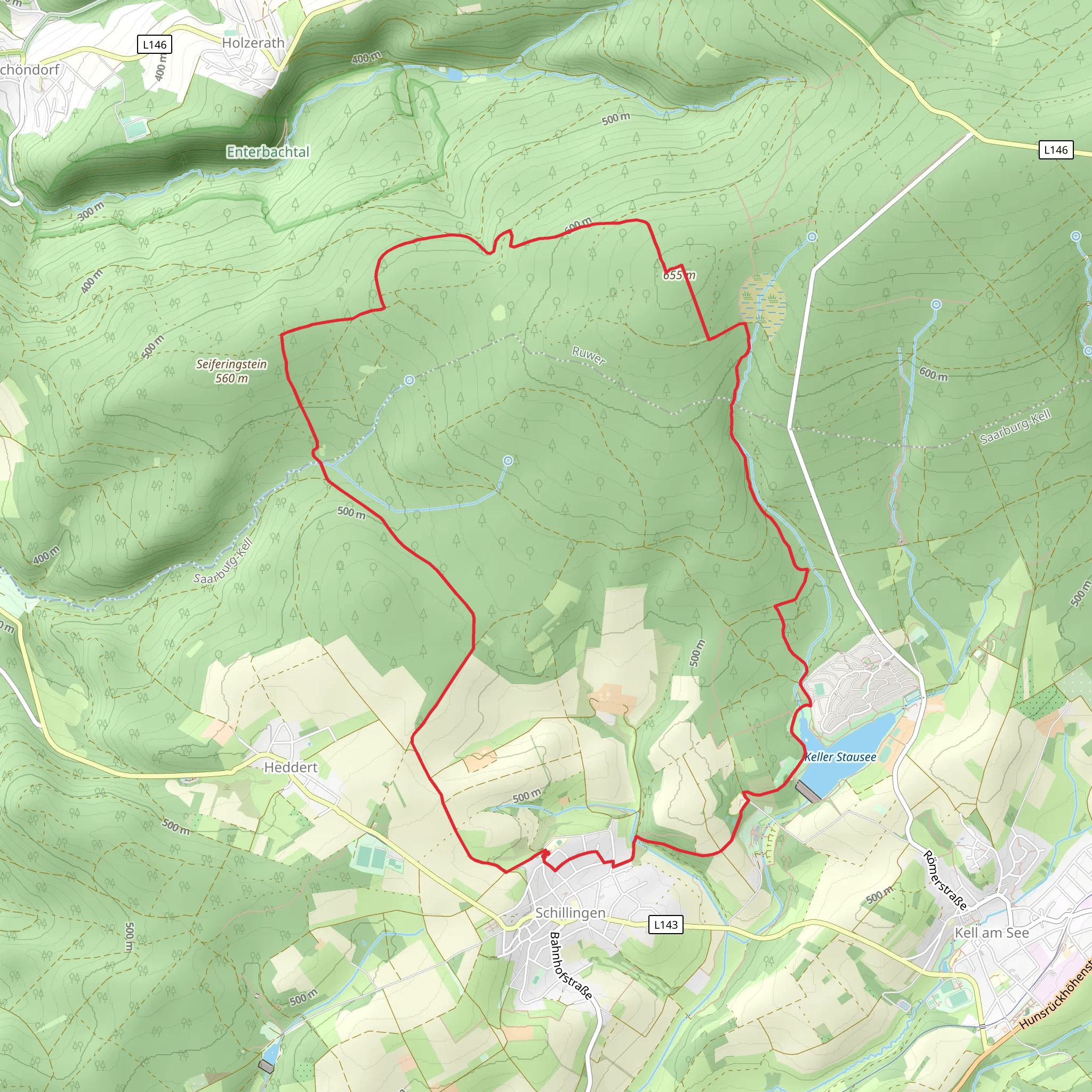 Keller Stausee via Heddert 1 and Kell 3 mobile static map