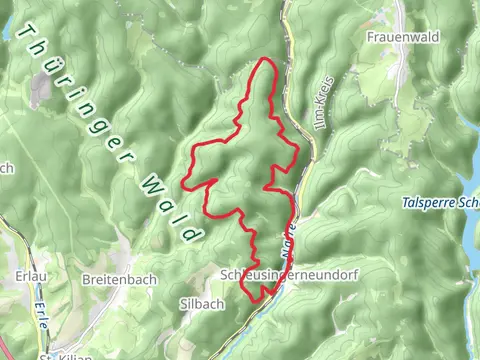Schleusinger Neundorf Loop via NSG Thuringer Wald