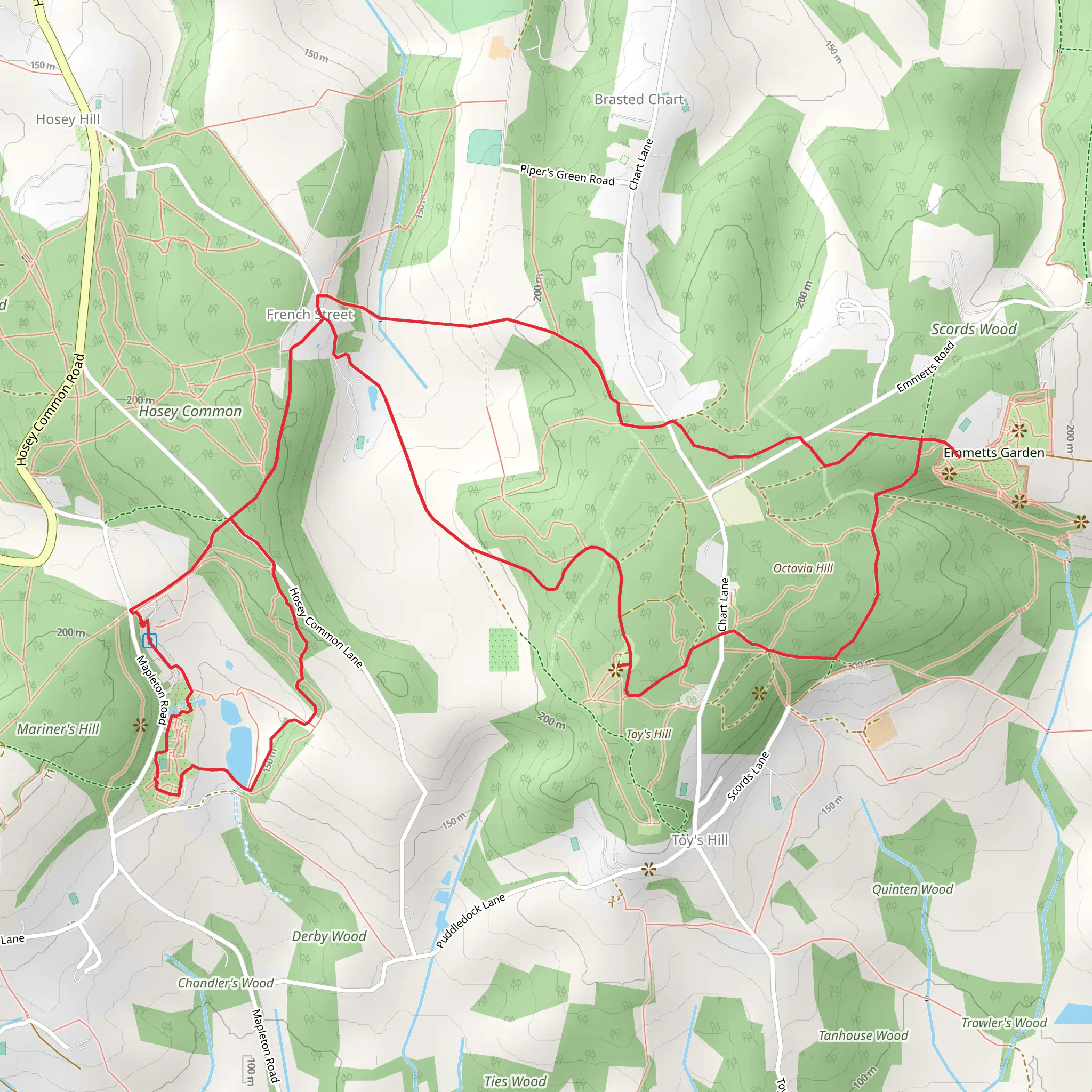 Emmets Garden and Lady Churchill's Rose Garden via Weardale Walk mobile static map