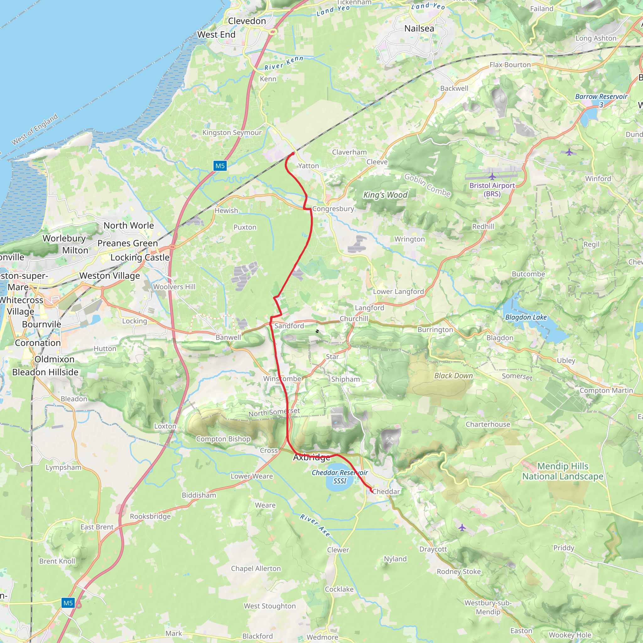 Strawberry Line mobile static map