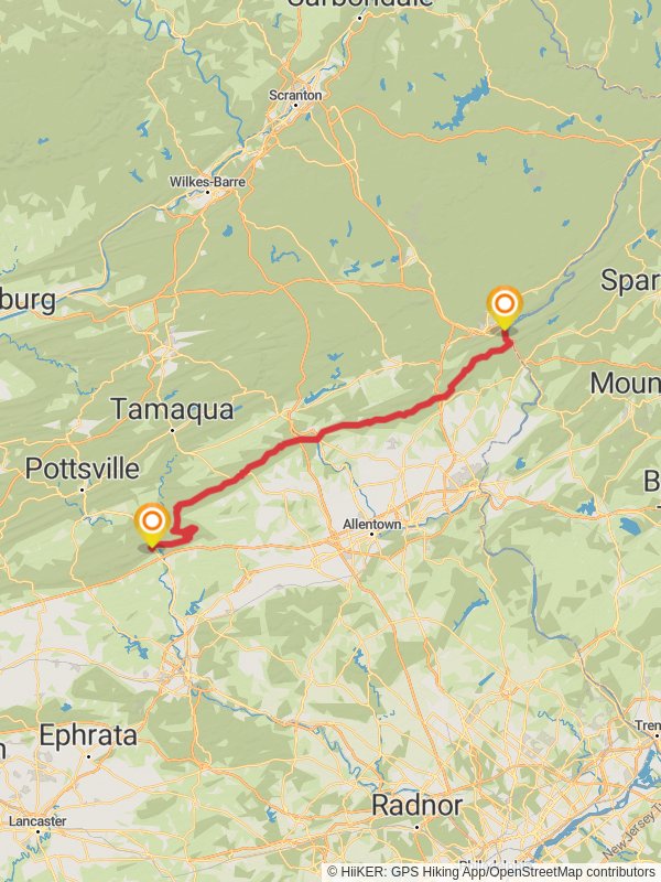 Appalachian Trail Section Hike - East Stroudsburg to Port Clinton mobile static map