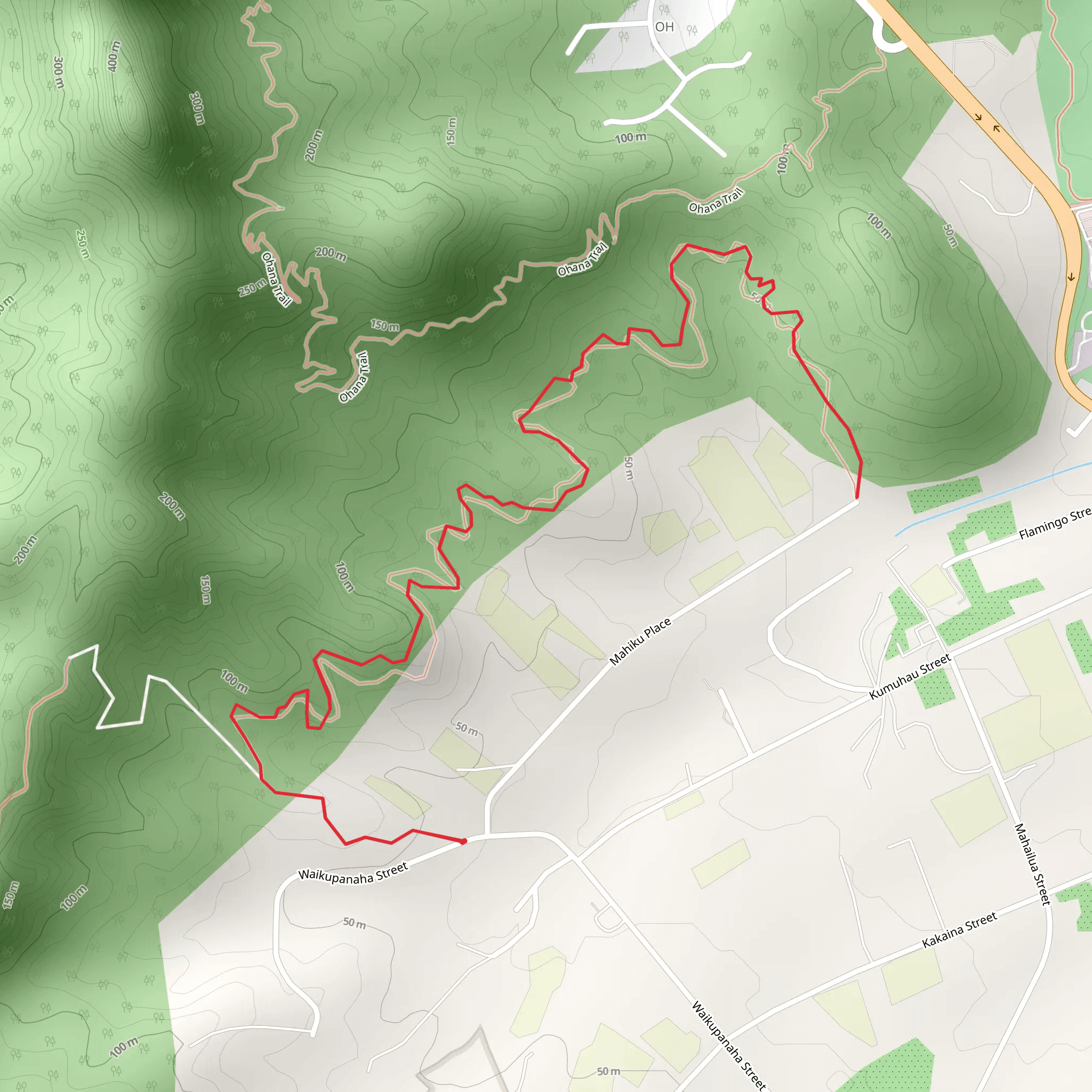 Maunawili Ditch Trail mobile static map