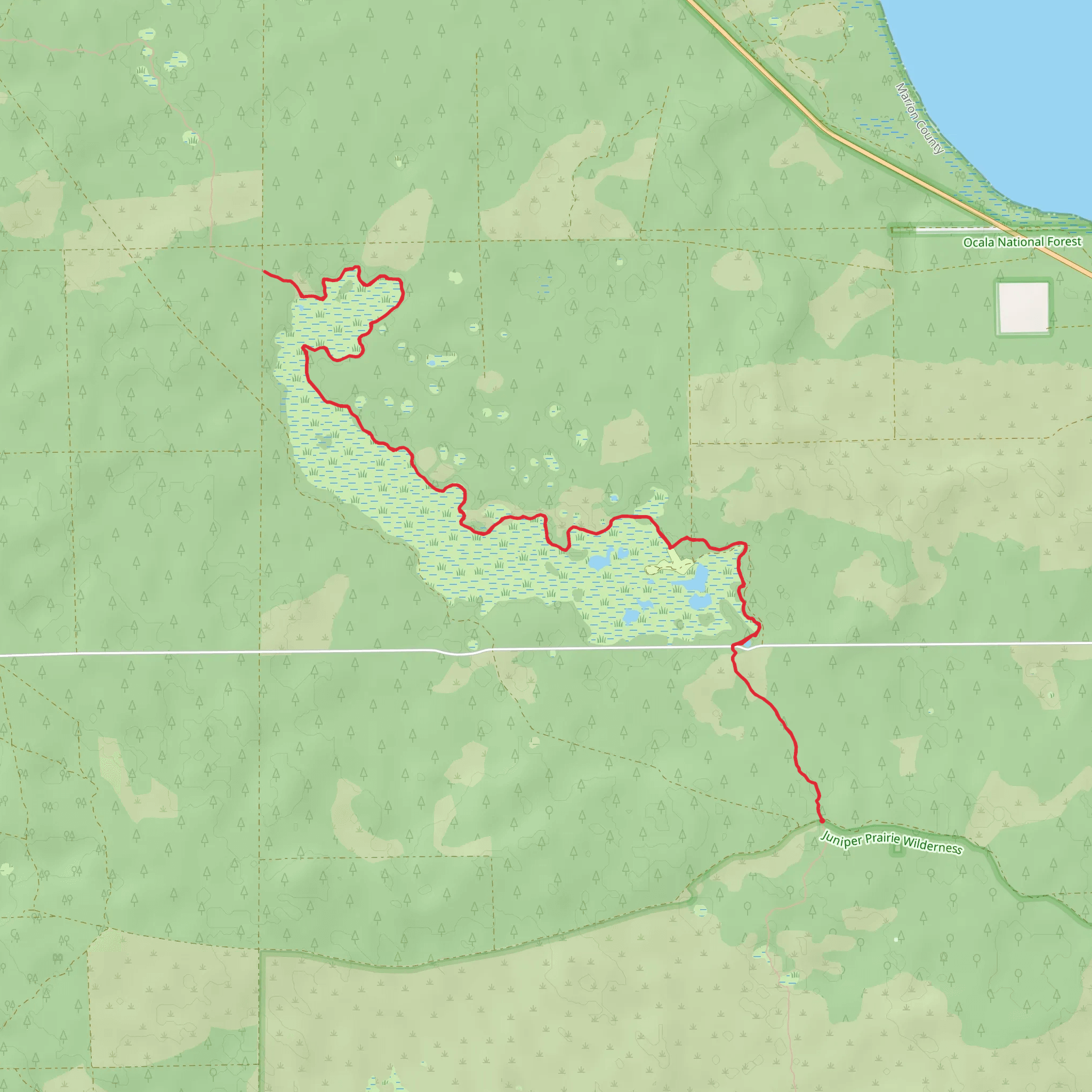 Florida National Scenic Trail - Long Cemetery mobile static map