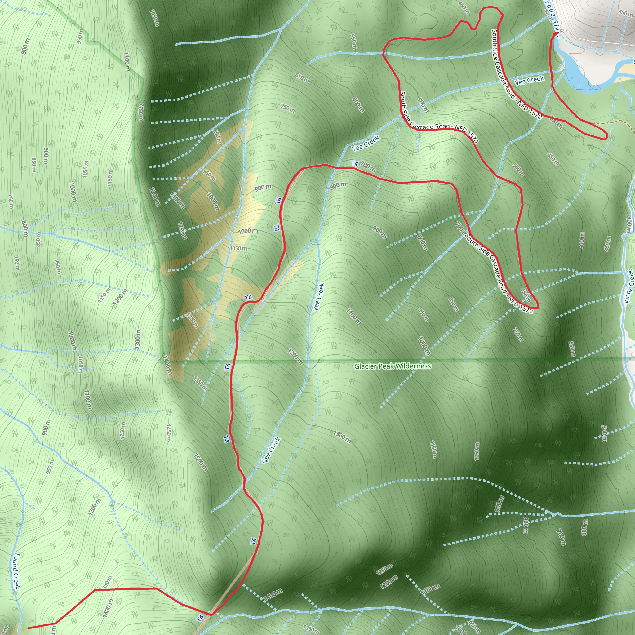 Found Lake Trail mobile static map