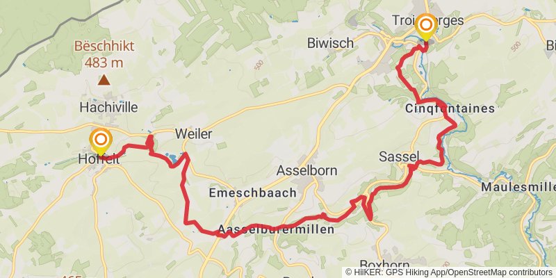 Escapardenne Eisleck Trail stage 3 Map