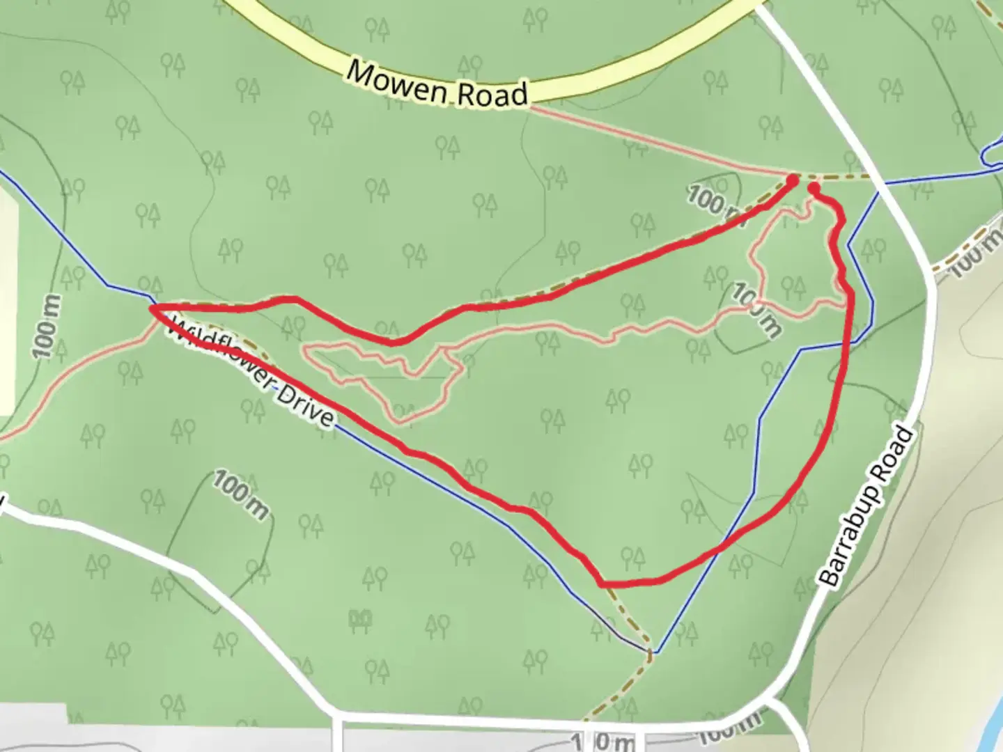 An image depicting the trail Wildflower Wander Trail and its surrounding area.