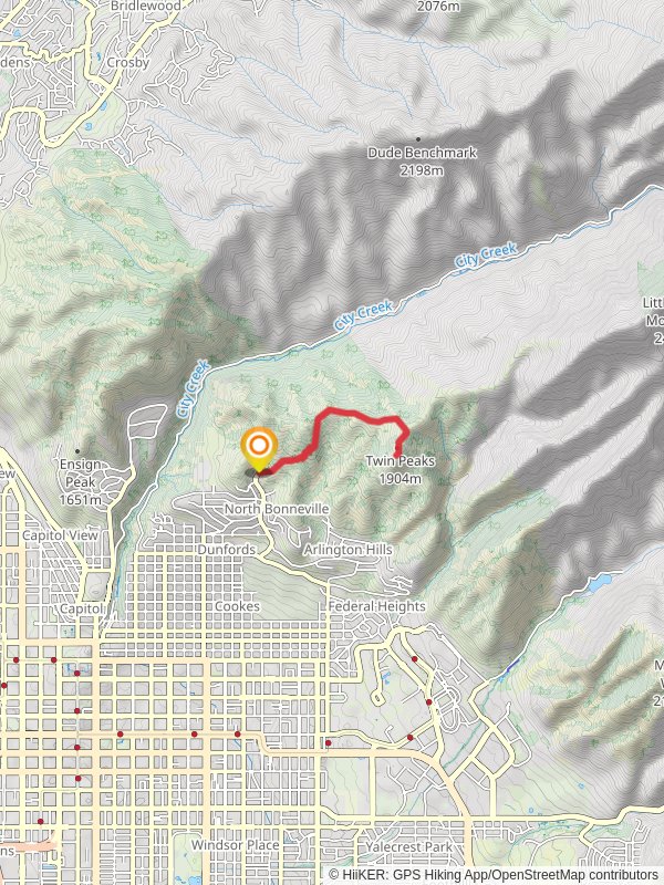 Terrace Hills East Trail and Twin Peaks Trail
