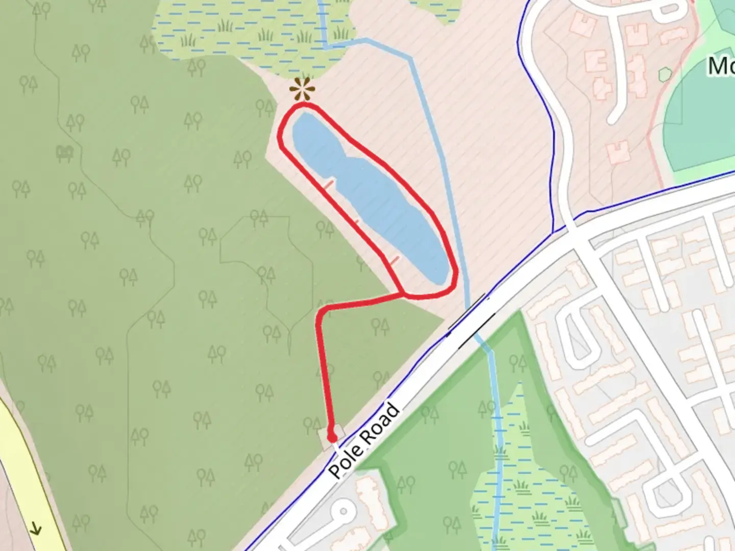 An image depicting the trail Pole Road Loop and its surrounding area.
