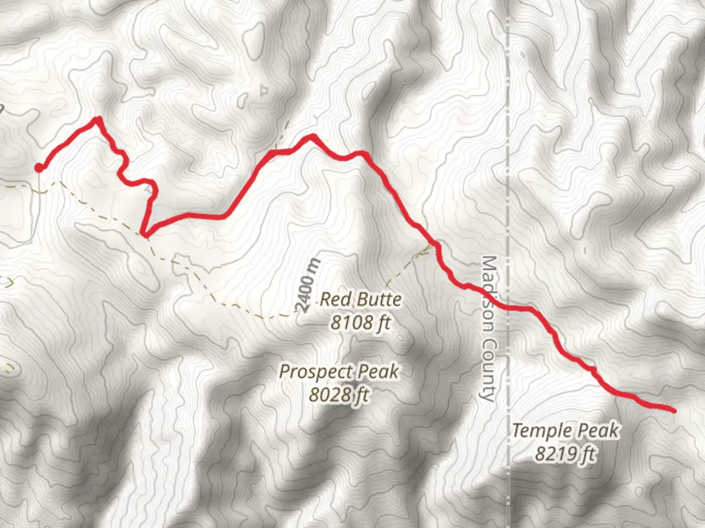 An image depicting the trail Castle Lake via Thousand Springs and its surrounding area.