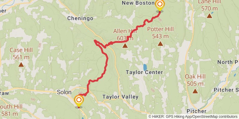 Finger Lakes Trail stage 35 Map