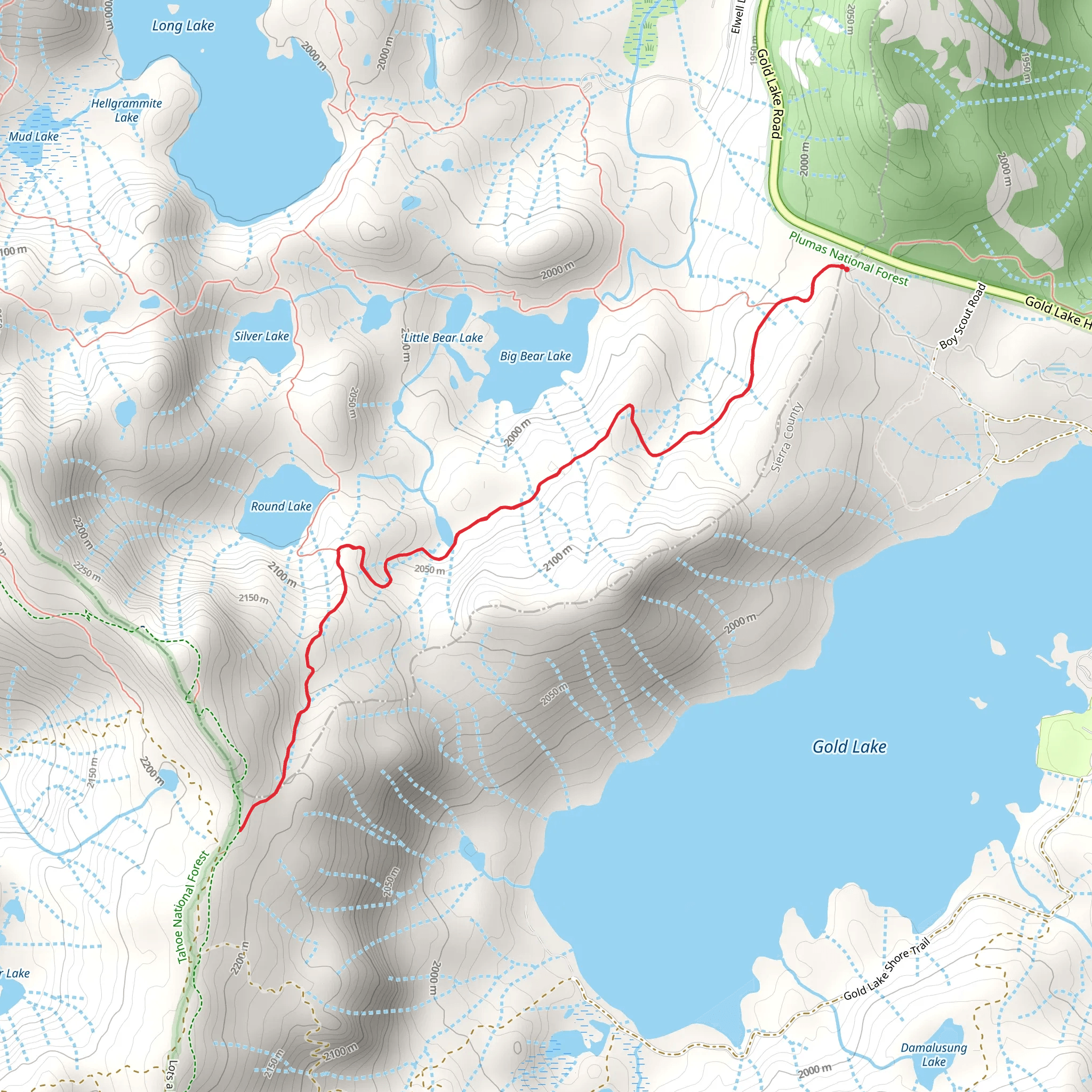 Round Lake Trail mobile static map