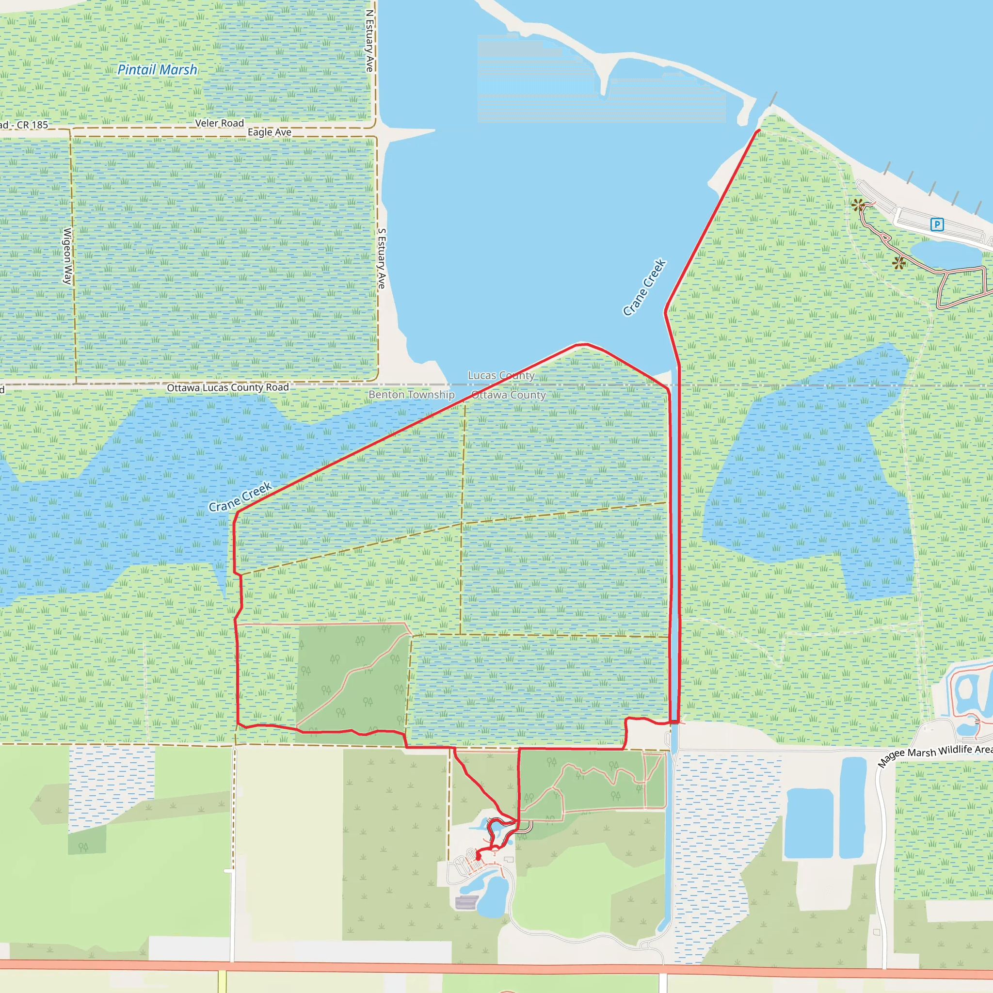 Douglas Marsh and Ritter Marsh Loop mobile static map