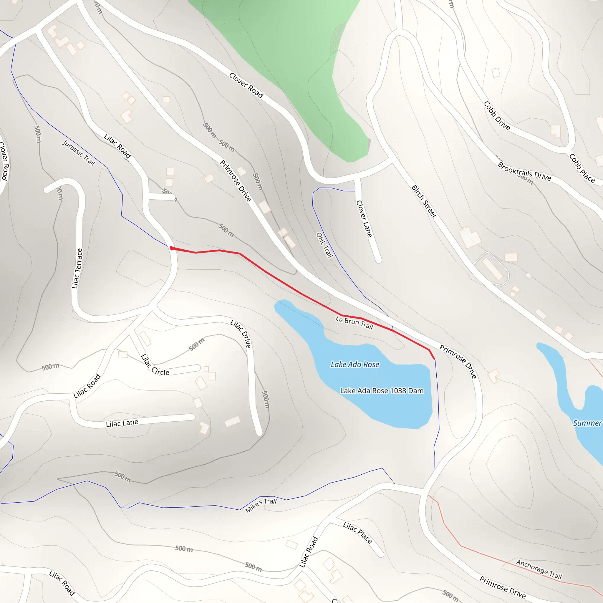 Le Brun Trail mobile static map