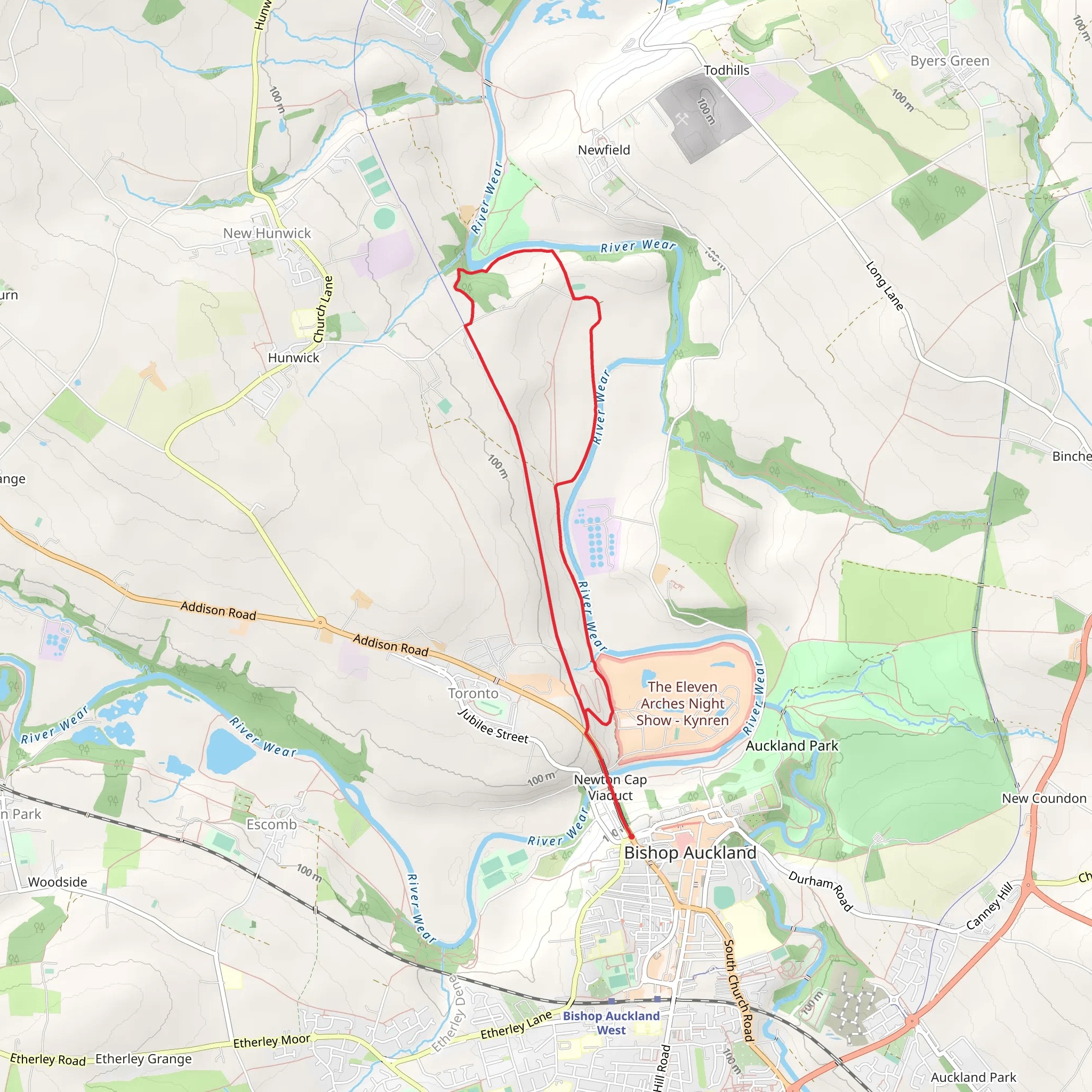 Bishop Auckland Walk mobile static map