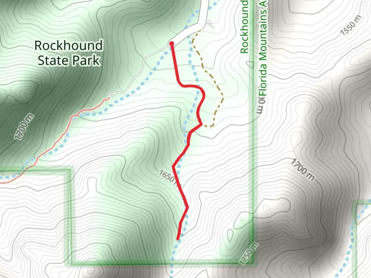 An image depicting the trail Spring Canyon Trail and its surrounding area.