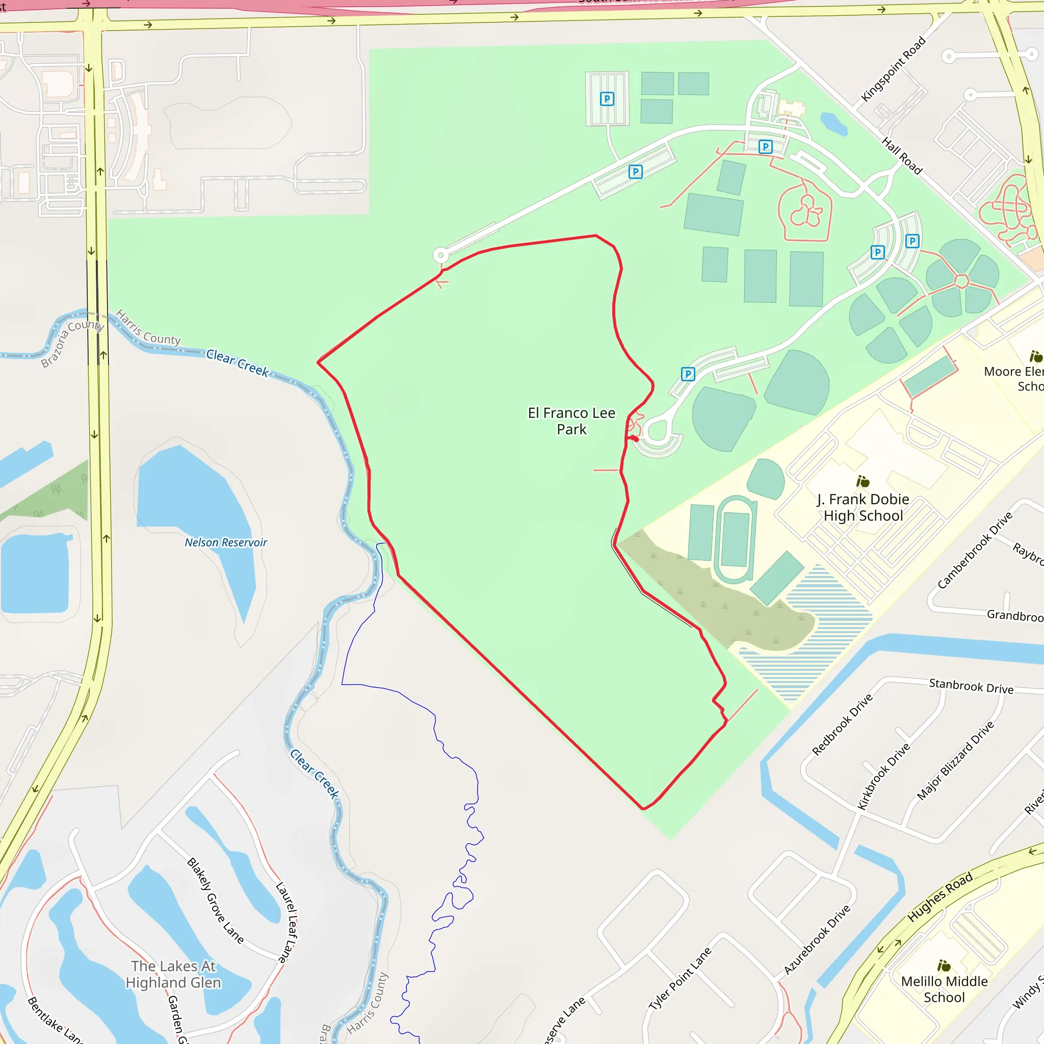 El Franco Lee Park Loop mobile static map