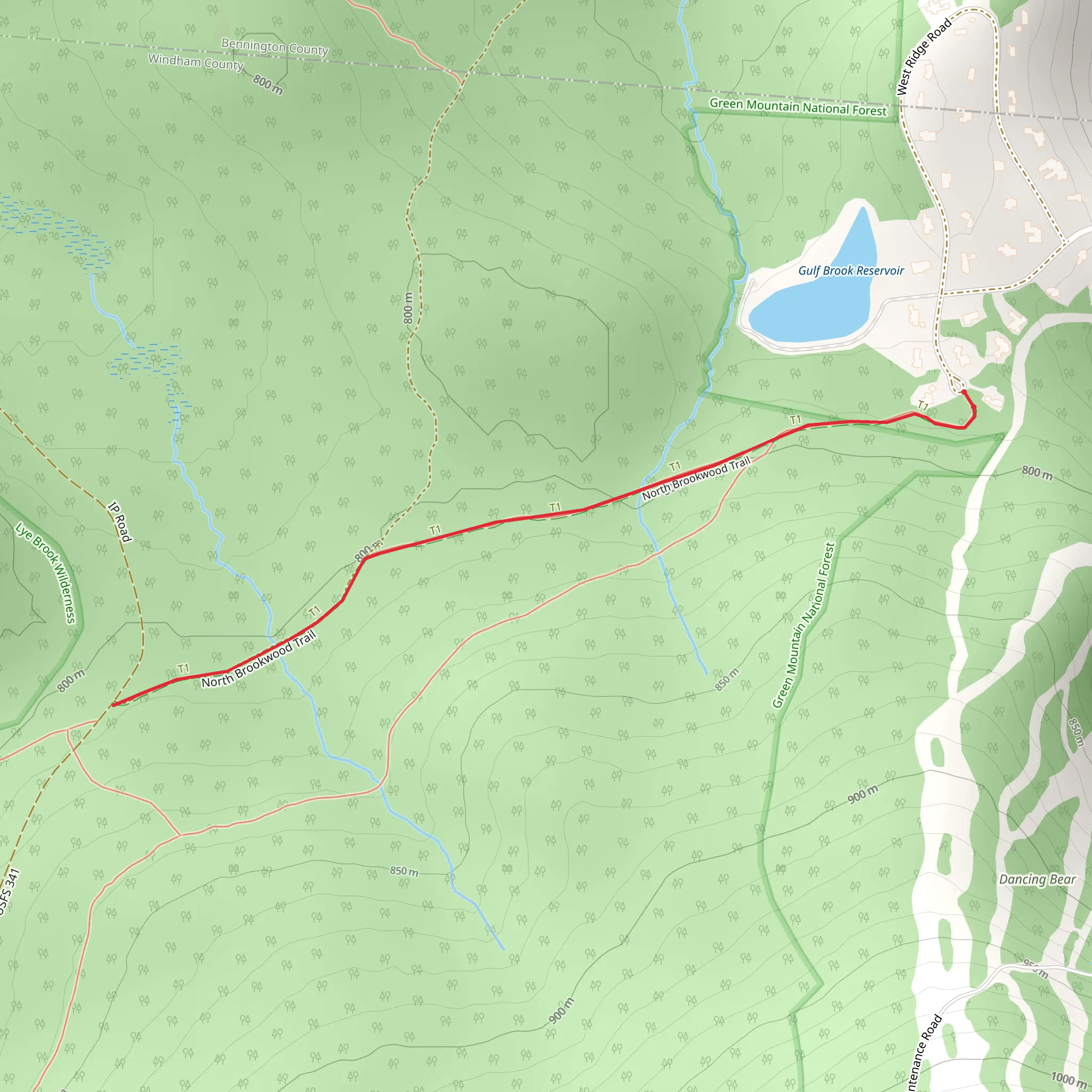 North Brookwood Trail mobile static map