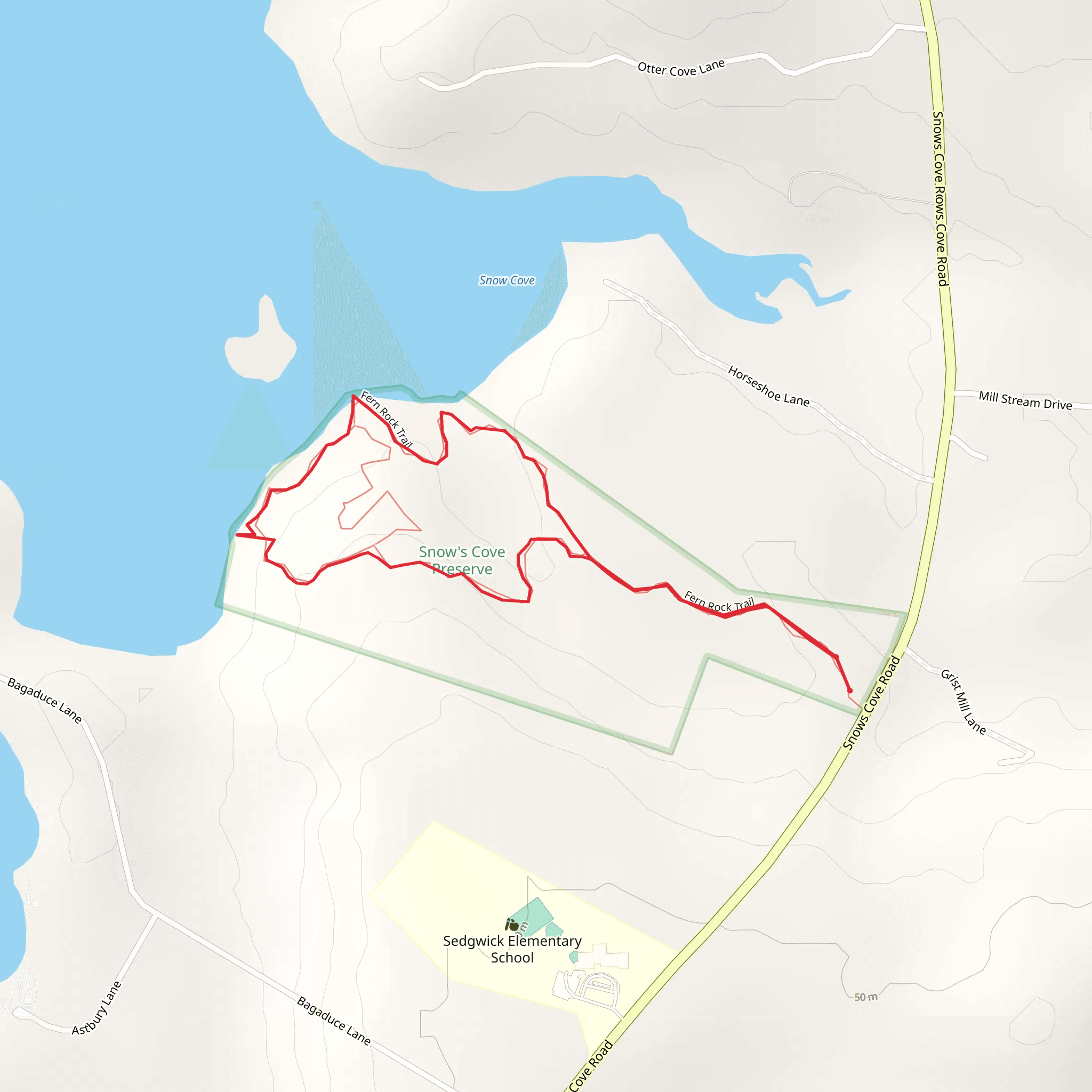Snows Cove Road Loop mobile static map
