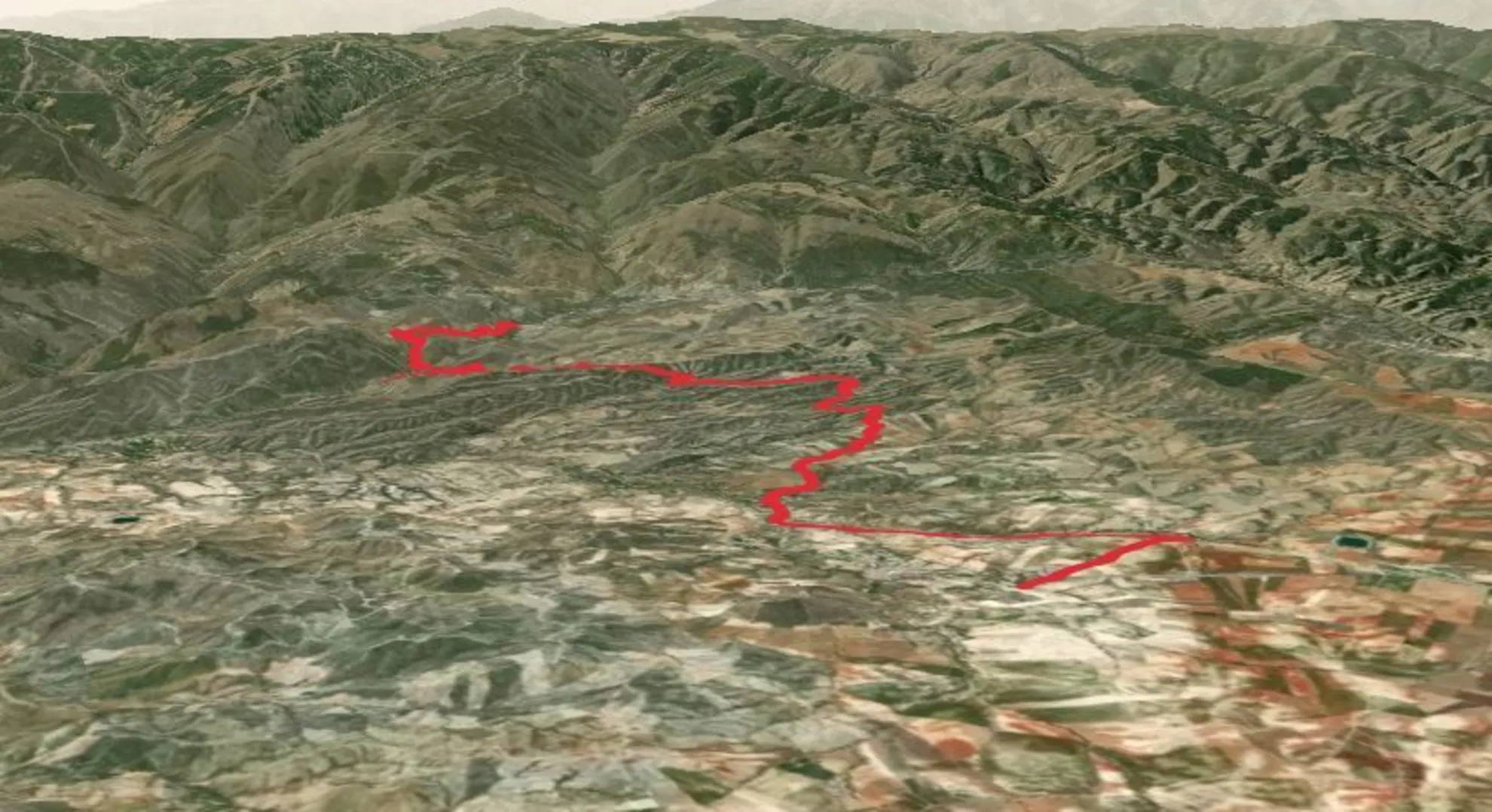 An image depicting the trail Alcontar - Hijate and its surrounding area.
