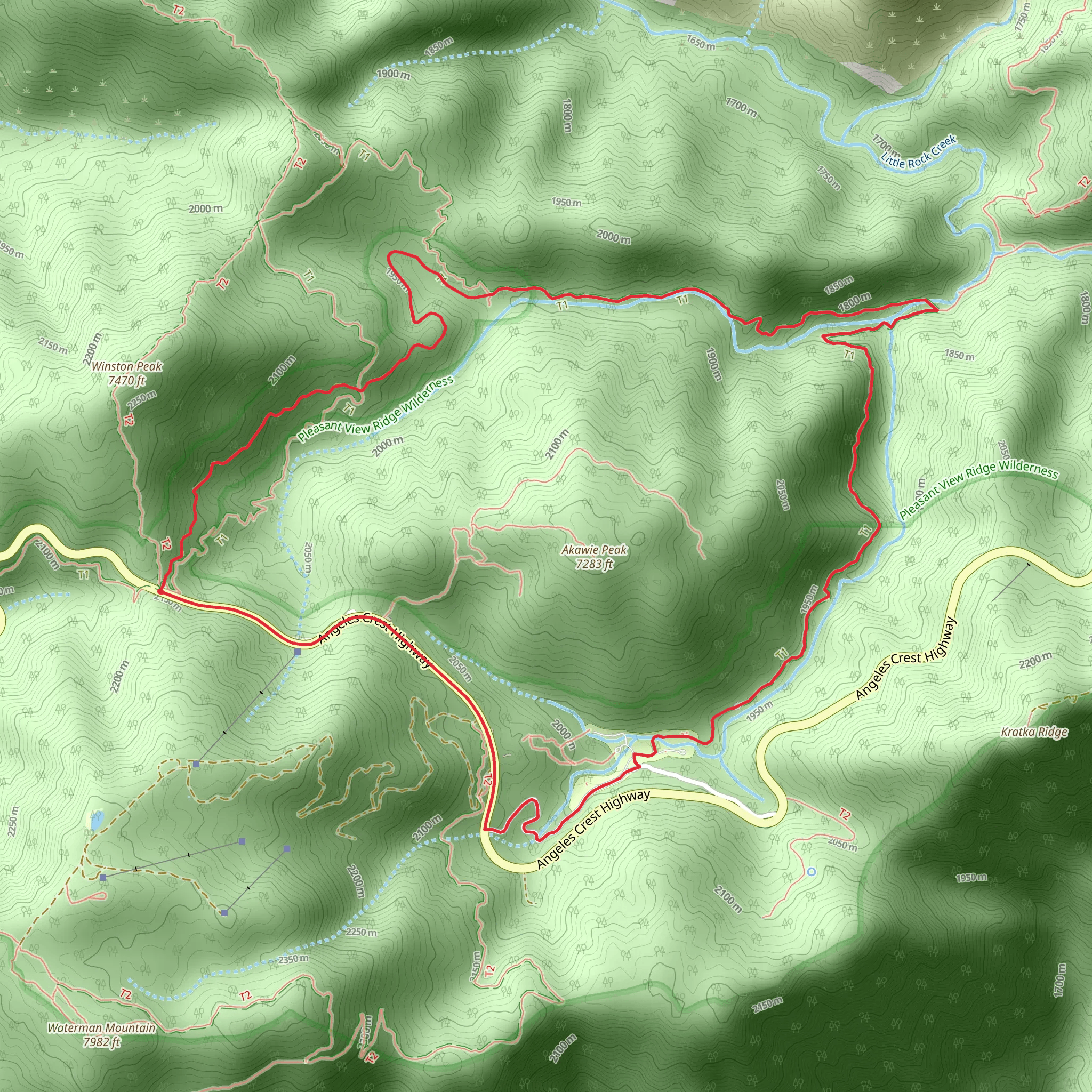 Silver Moccasin and Burkhart Loop Trail mobile static map