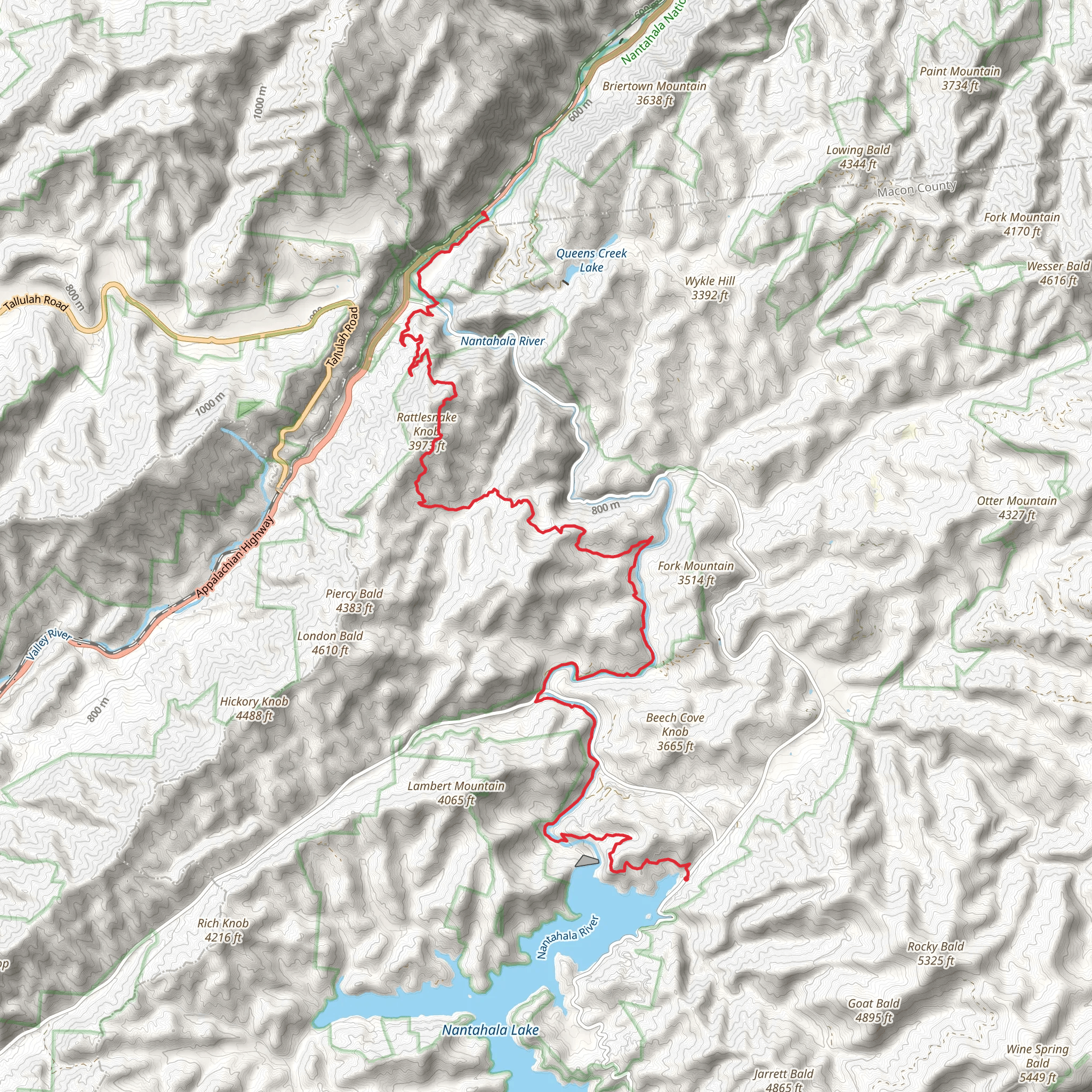 Bartram Trail - Nantahala mobile static map