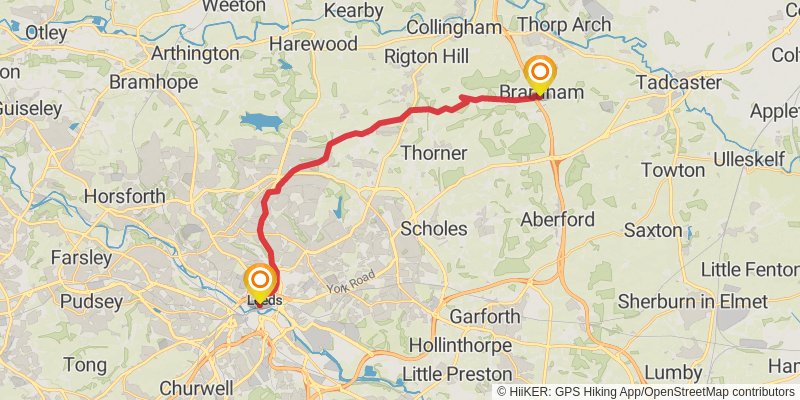 Todmorden to York Walk stage 6 Map