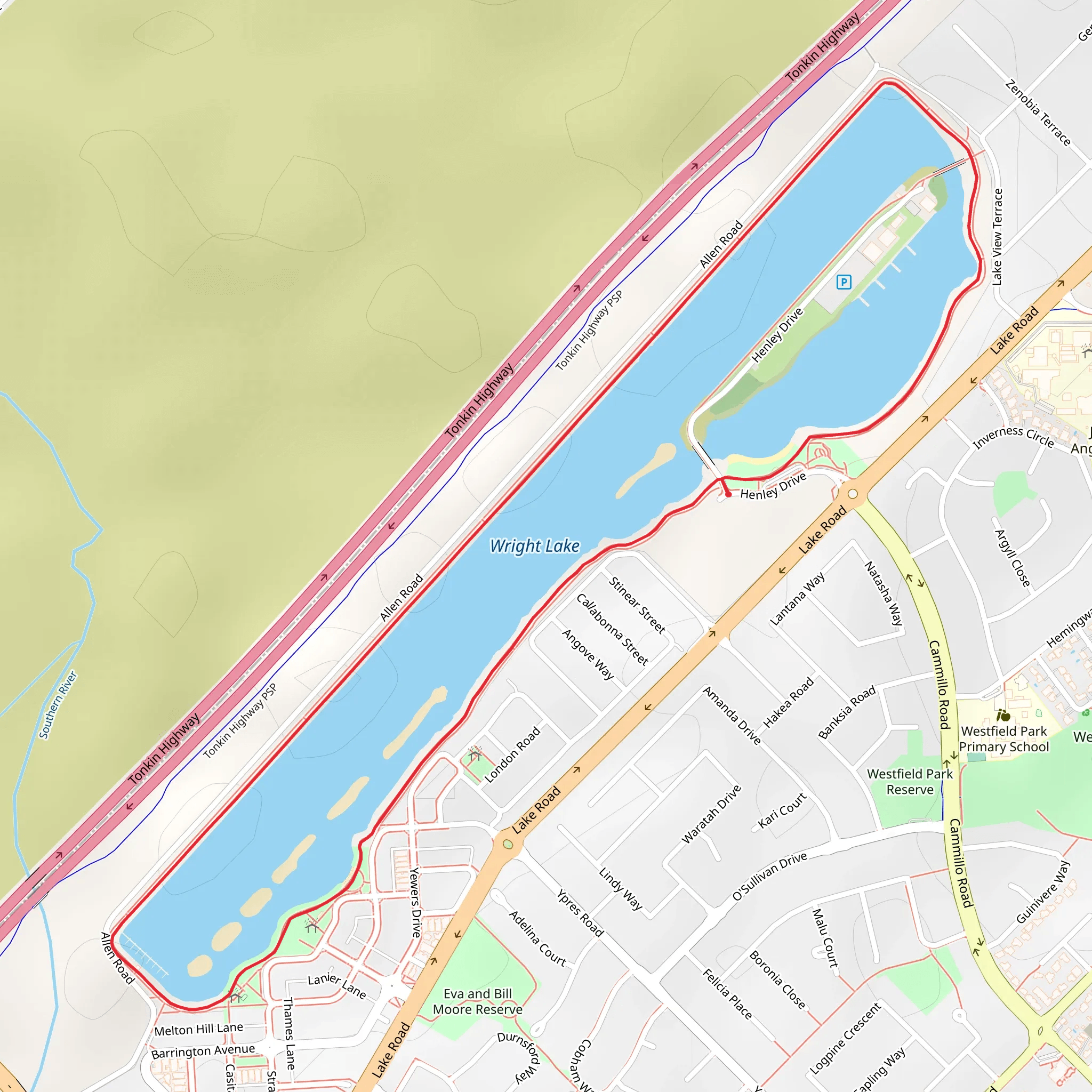 Champion Lakes Trail mobile static map