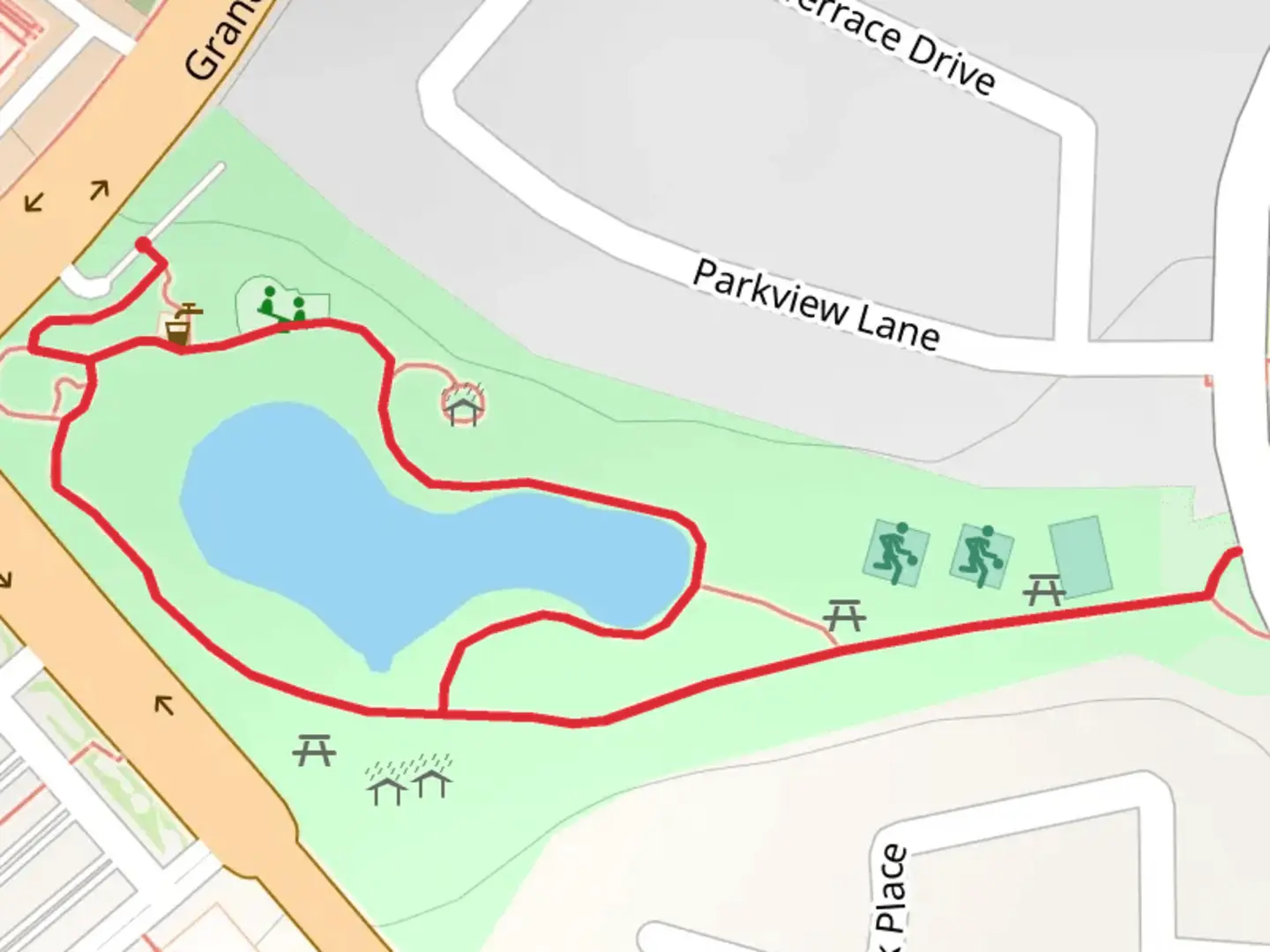 An image depicting the trail English Springs Park Loop and its surrounding area.