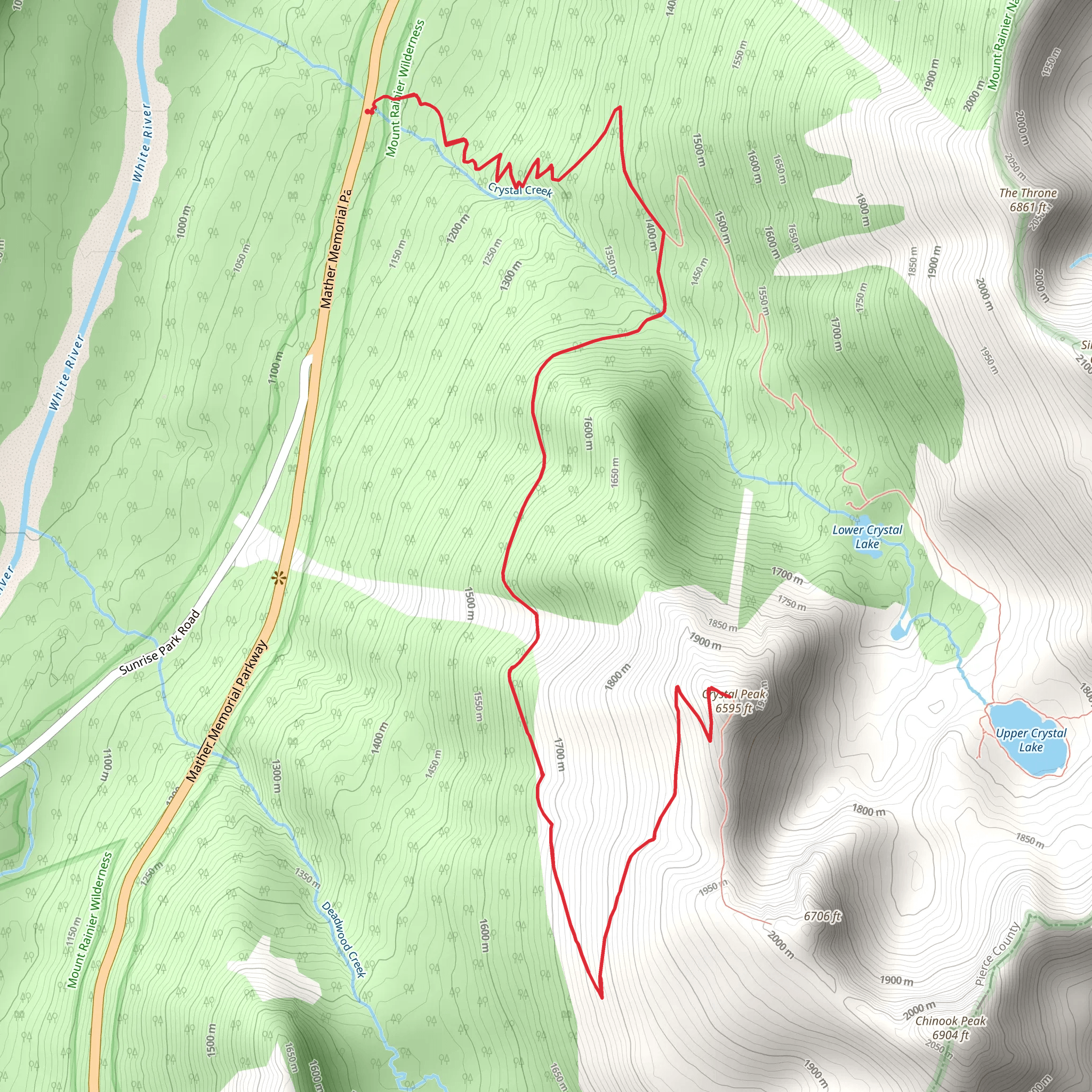 Crystal Peak Trail mobile static map