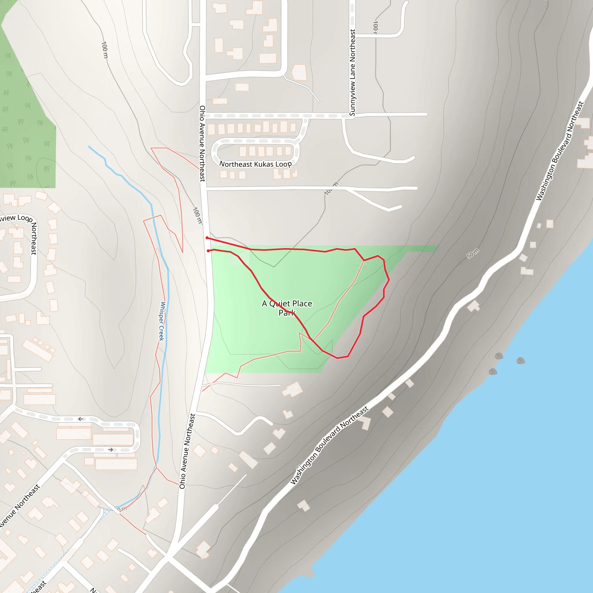 A Quiet Place Park Loop mobile static map