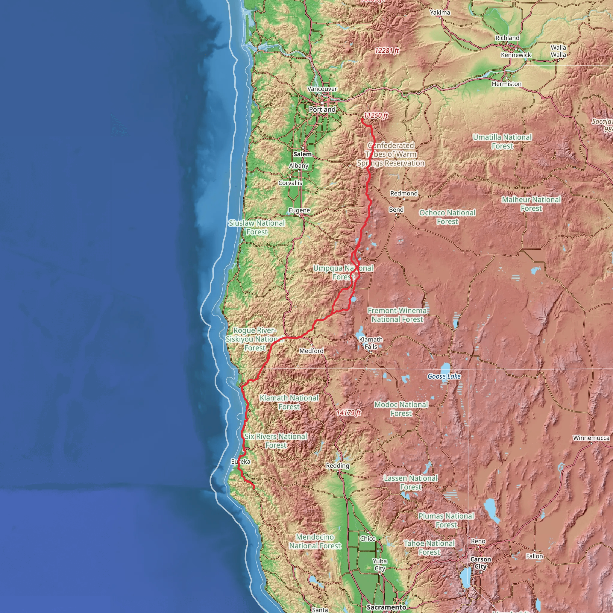 Rockefeller Loop Trail mobile static map