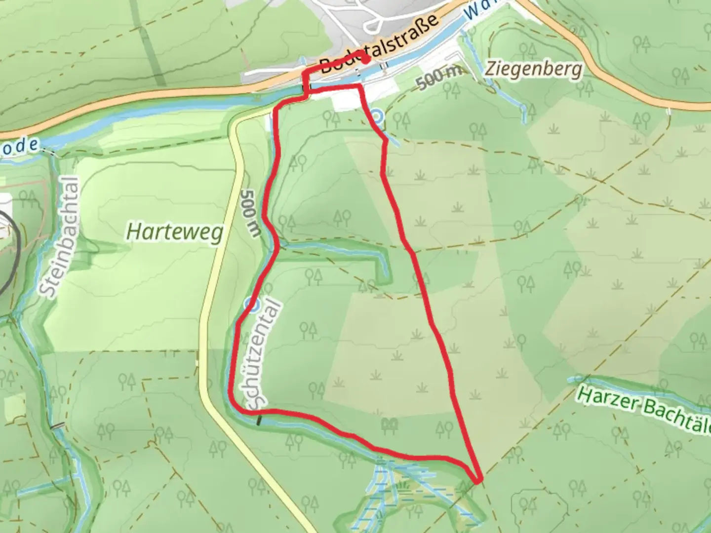 An image depicting the trail Bachtaler Loop - Tanne and its surrounding area.