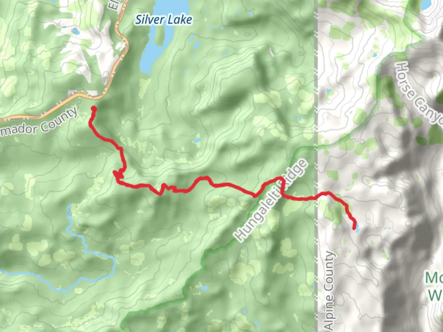 An image depicting the trail Beebe Lake Trail and its surrounding area.