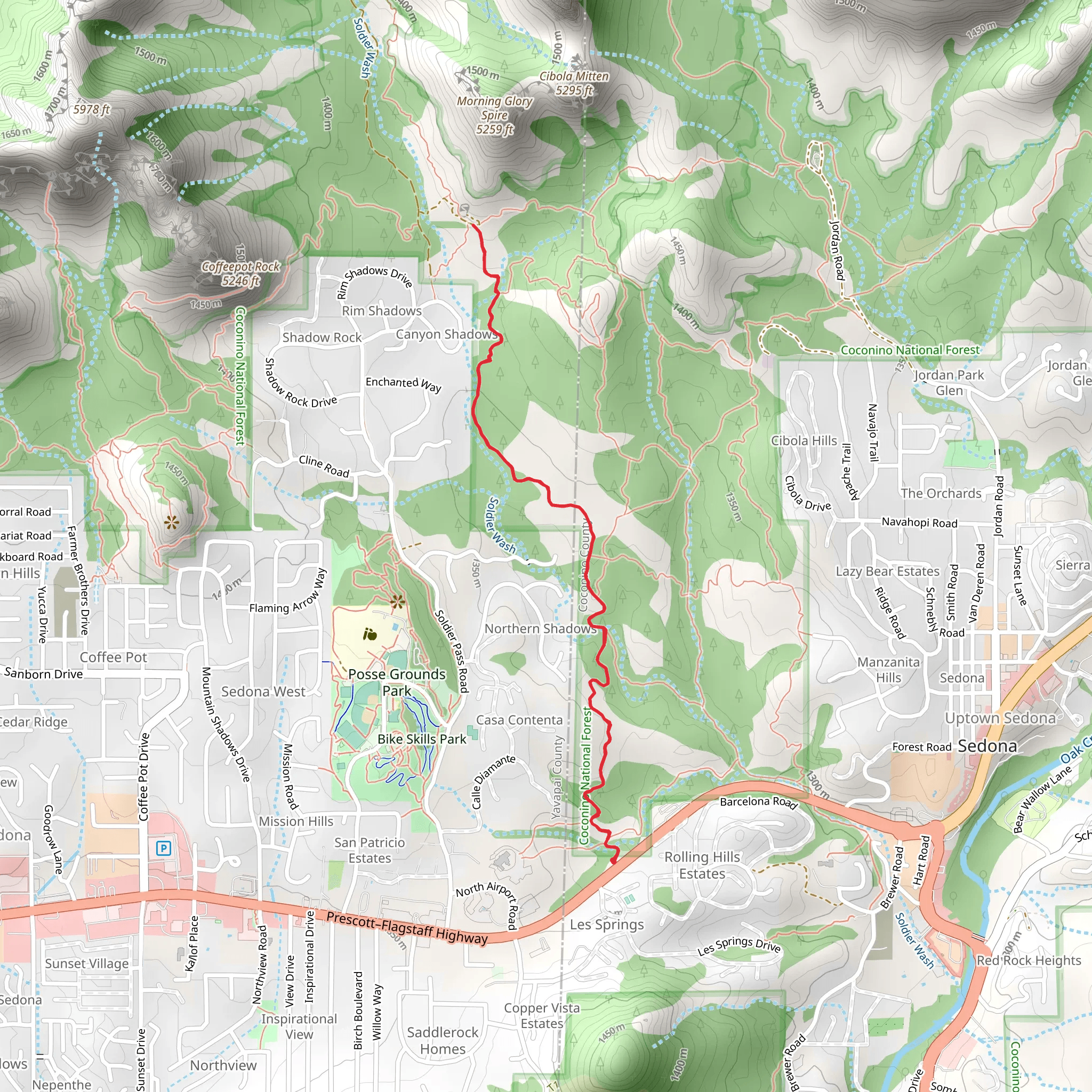 Adobe Jack Trail mobile static map