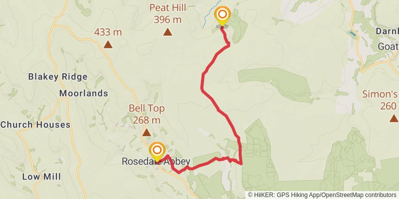 Rosedale Loop from Rosedale Abbey stage 4 Map