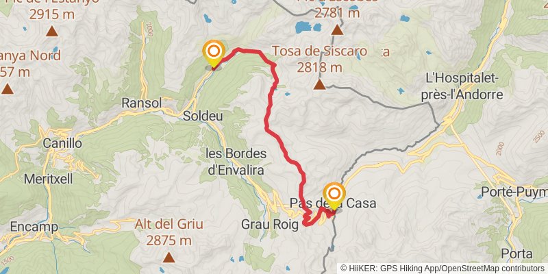 Haute Randonnée Pyrénéenne stage 40 Map