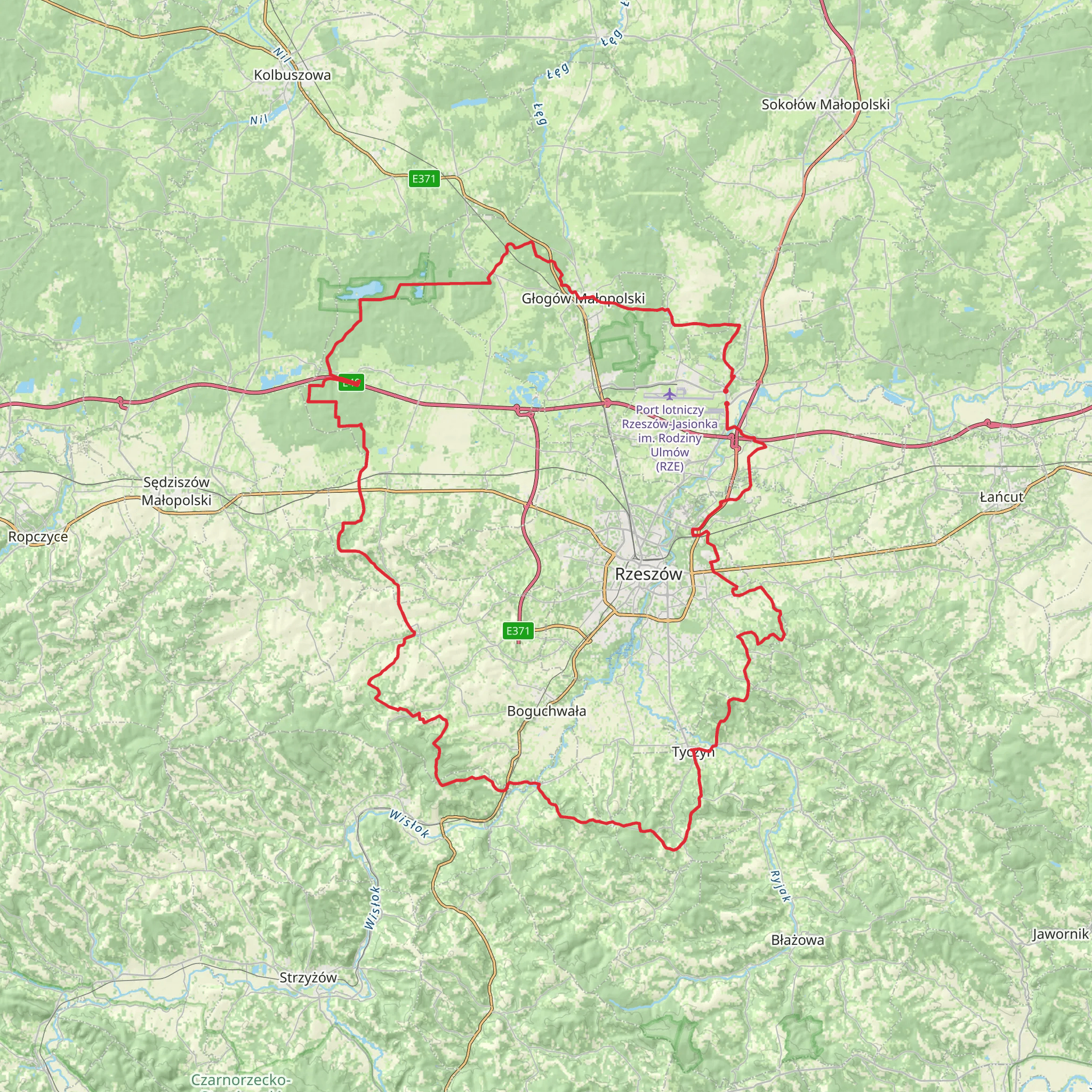 Rzeszów Loop mobile static map